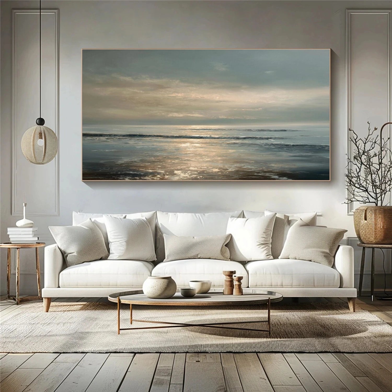 Ocean And Sky Abstract Wall Art #OS094