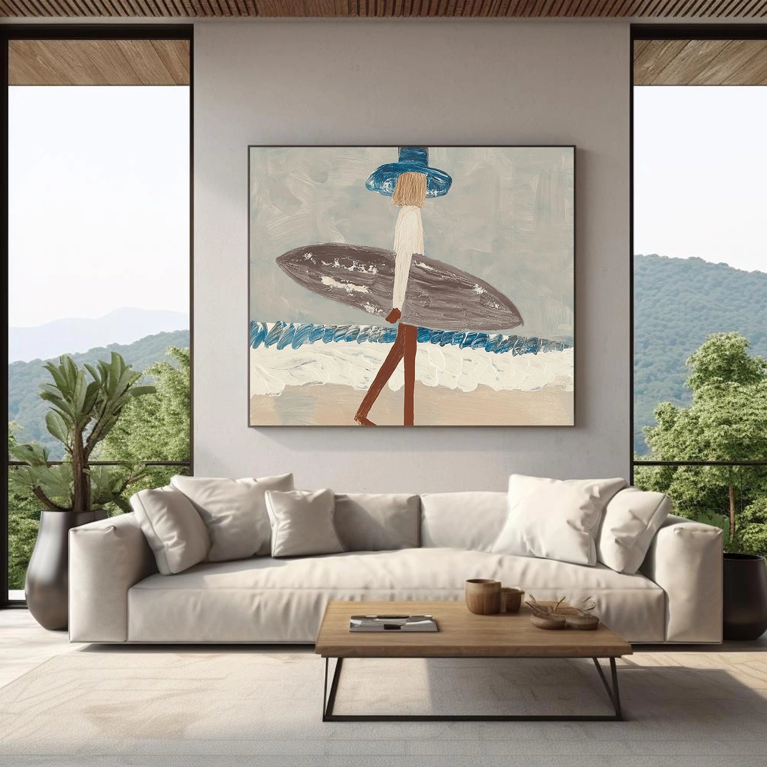 Abstract Portrait Canvas Art #AE097