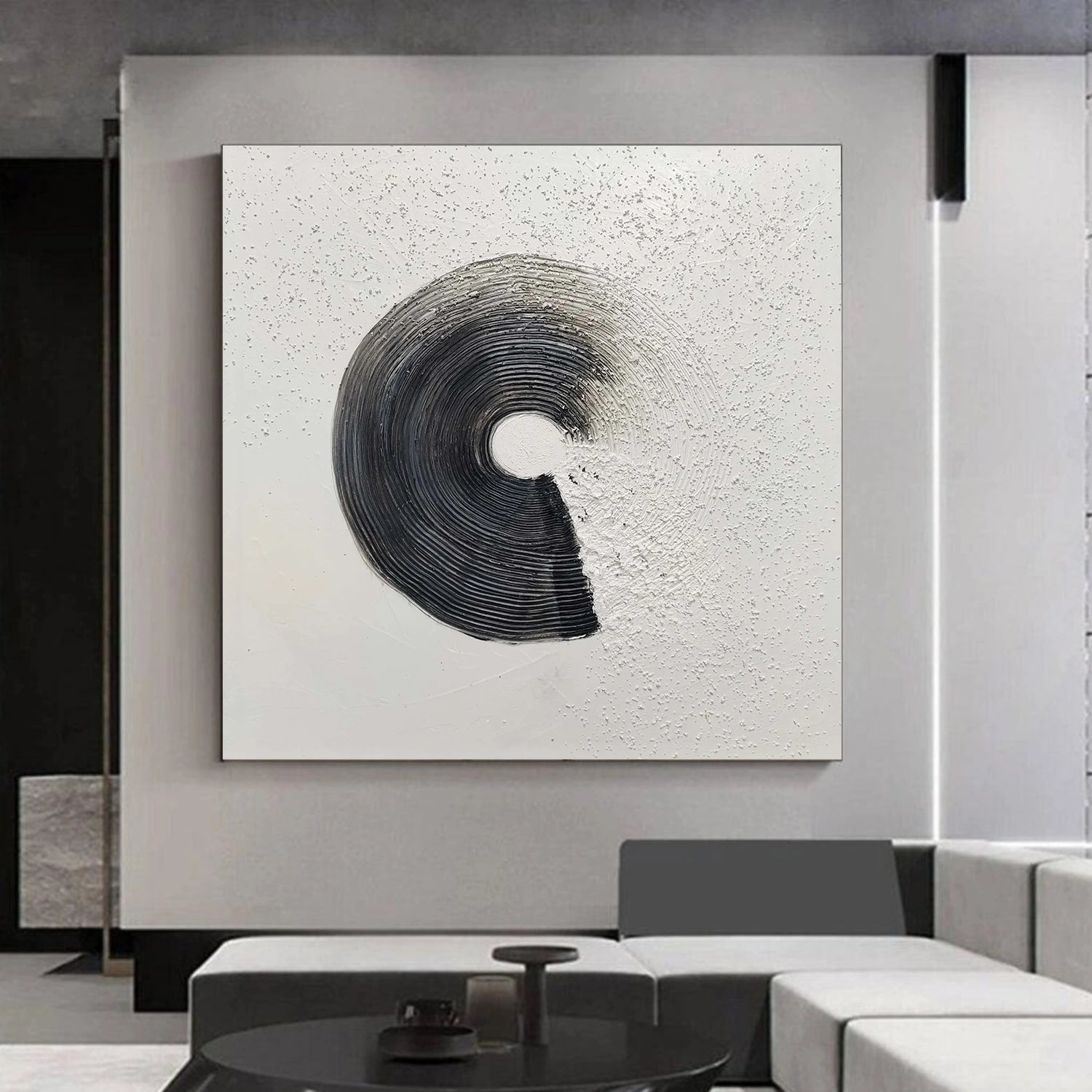 Black and White Minimalist Canvas Art #MT147