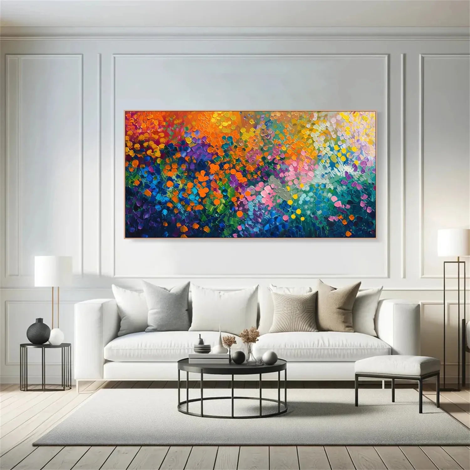 Colorful Abstract Textured Painting Canvas #AT045