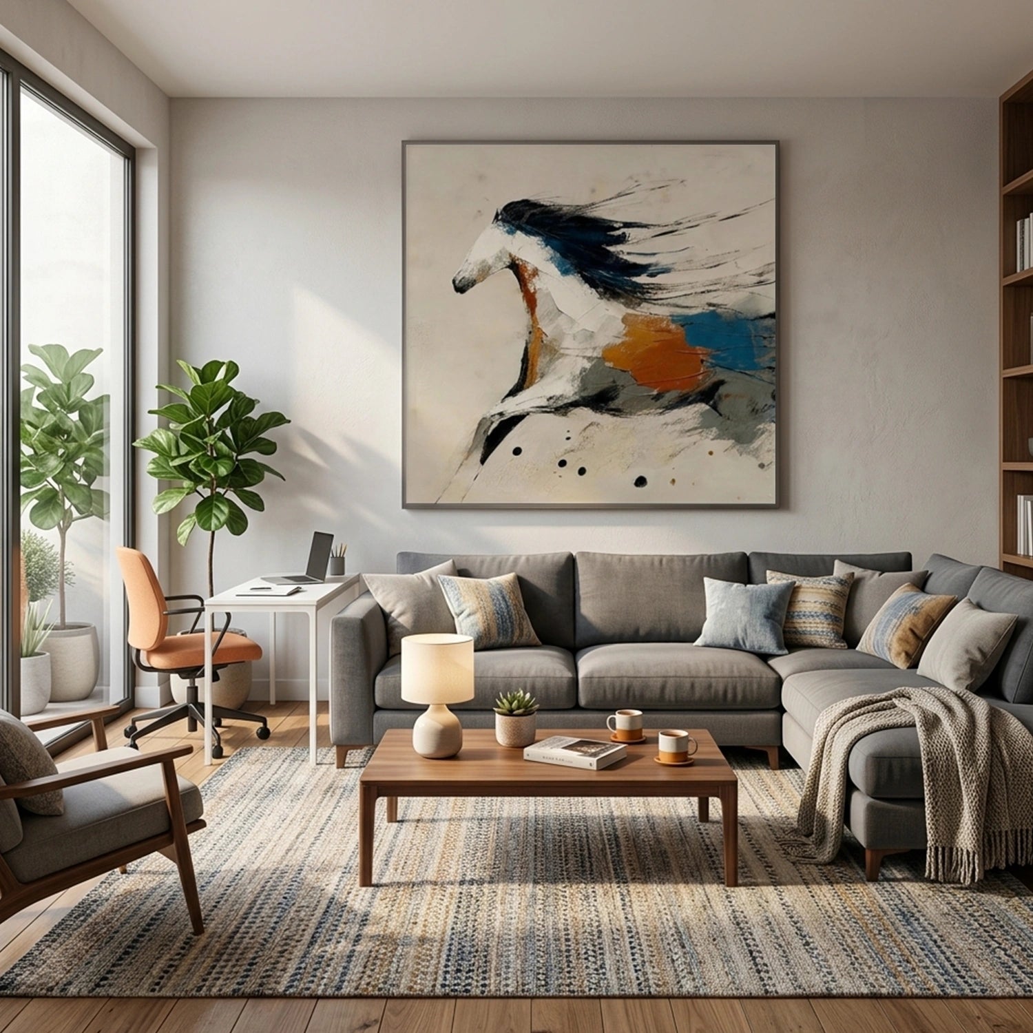 Abstract Animal Horse Wall Art #AC133