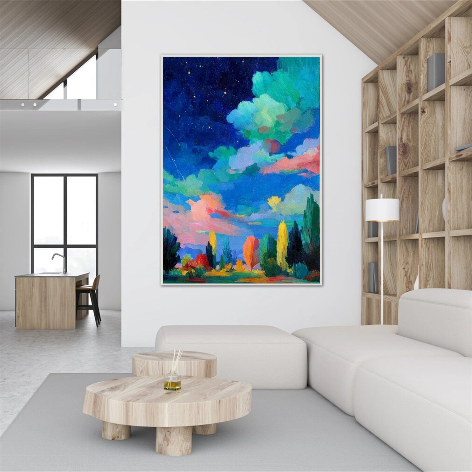 Ocean And Sky Abstract Wall Art #OS145