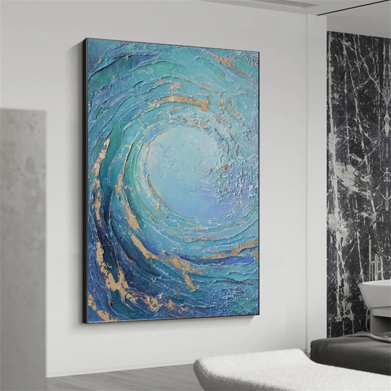 Ocean Textured Painting Canvas #OP010