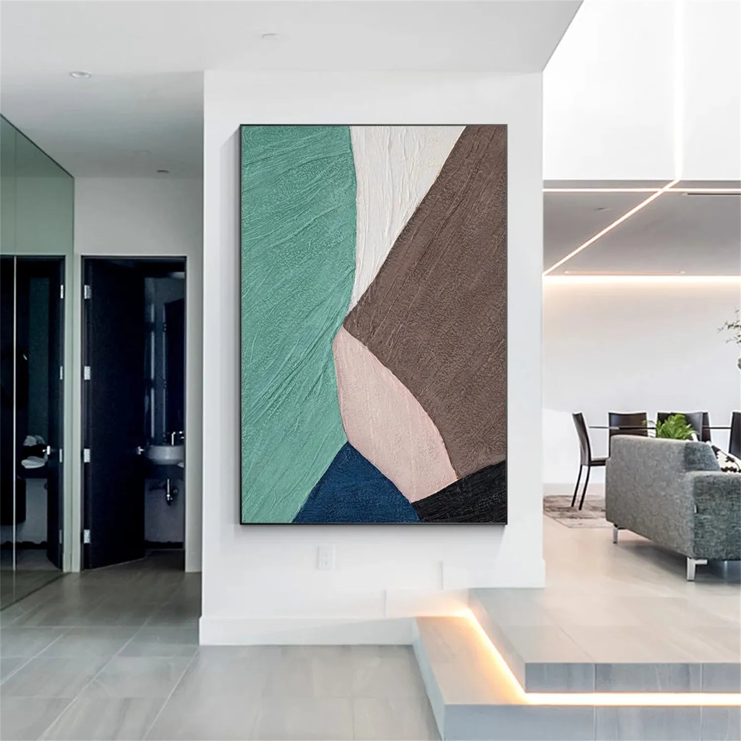 Colorful Minimalist Textured Painting Canvas #MT022