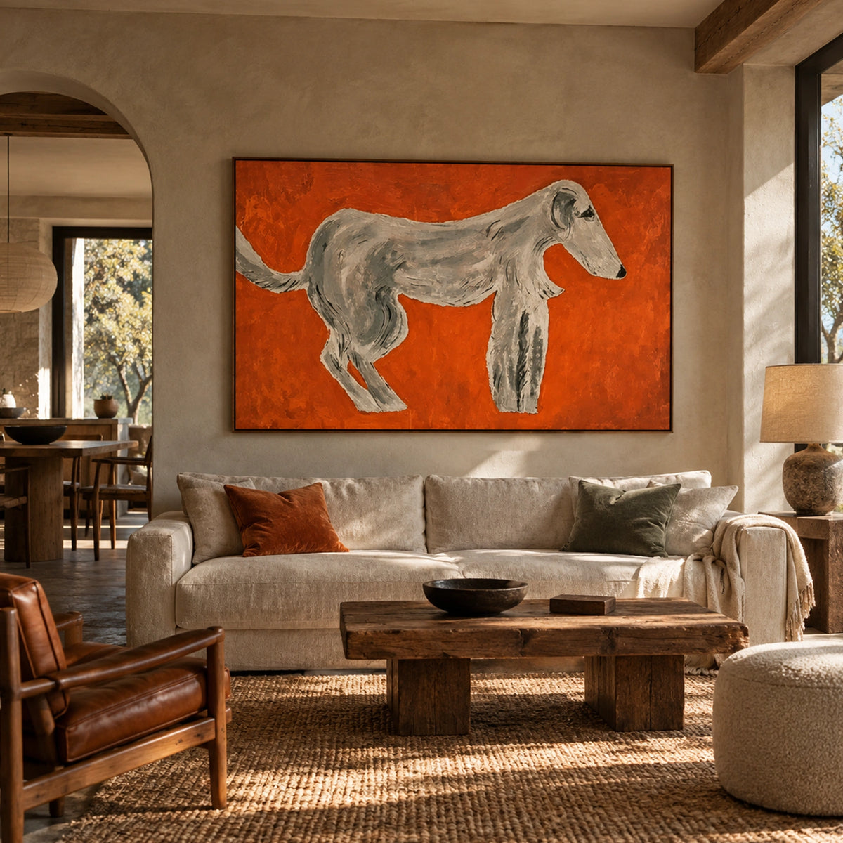 Abstract Animal Dog Wall Art #AC155