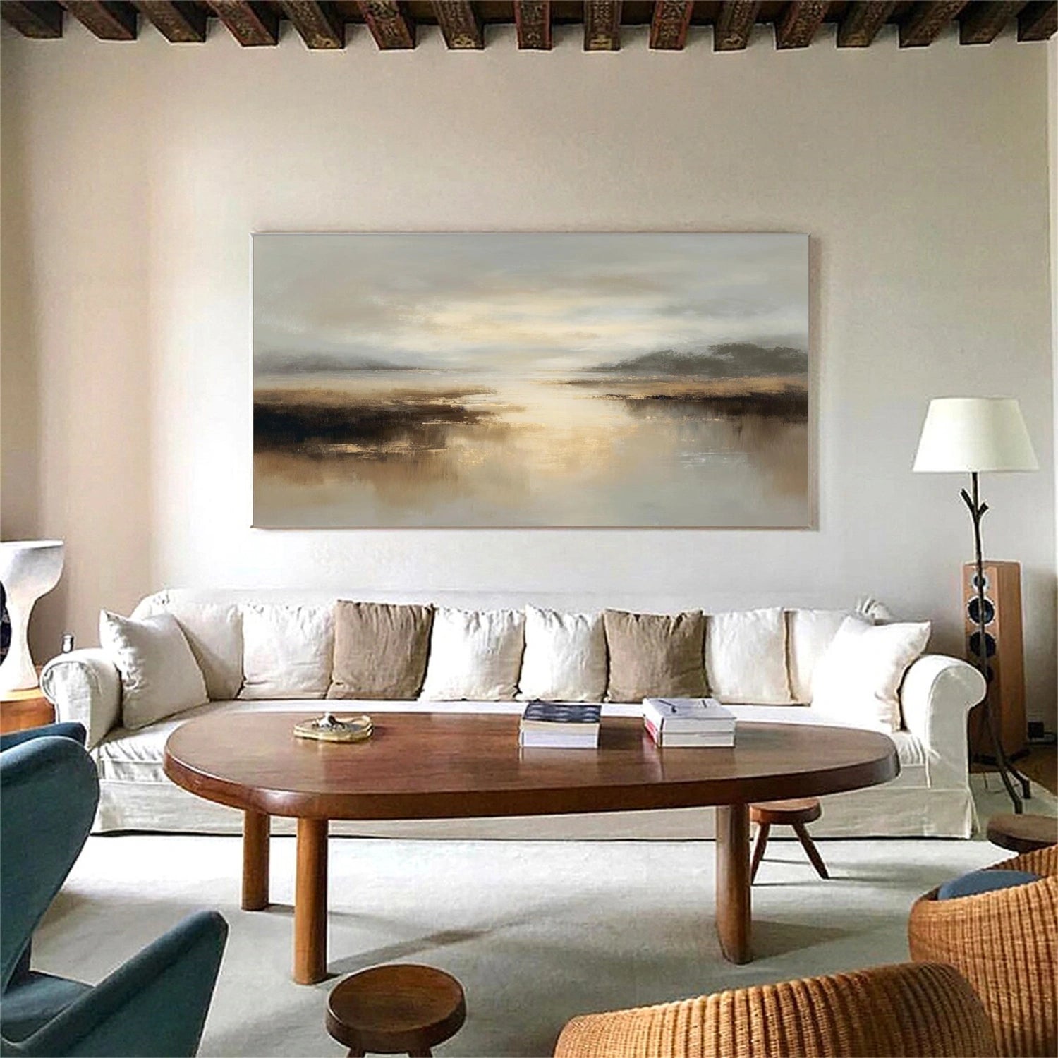 Ocean And Sky Abstract Wall Art #OS093