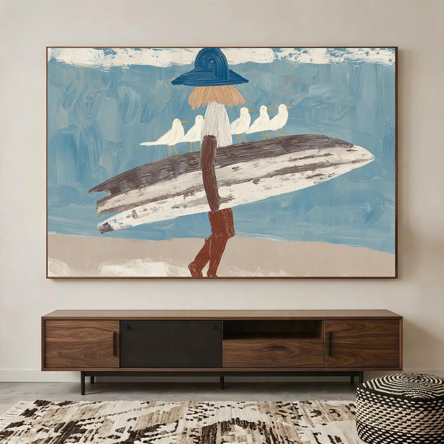 Abstract Portrait Canvas Art #AE143