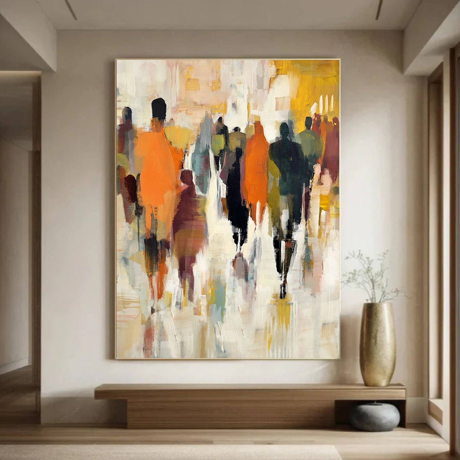 Colorful Abstract People Canvas Art #AE078