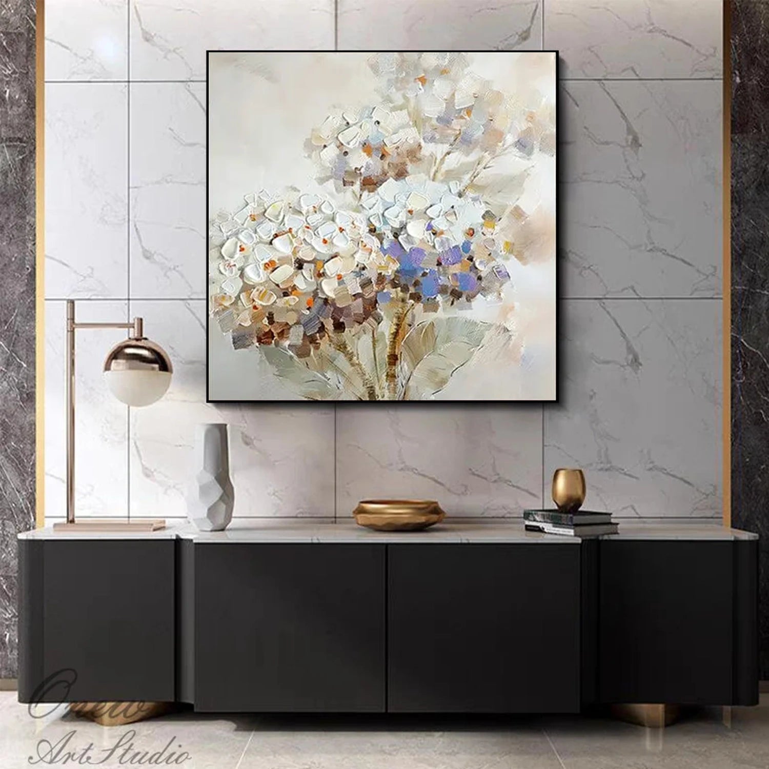 Flower Abstract Textured Wall Art #FP117