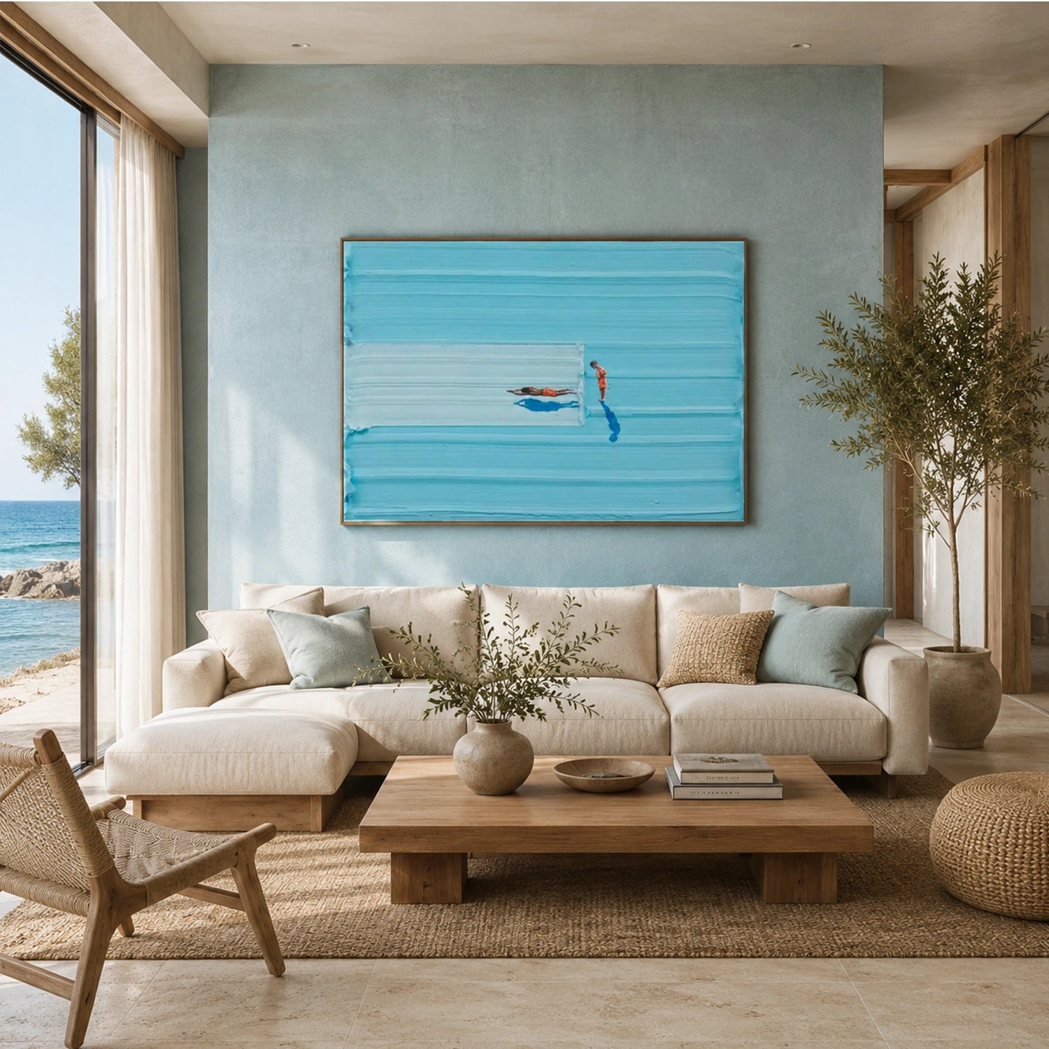 Swimming Sport Textured Wall Art #MS130