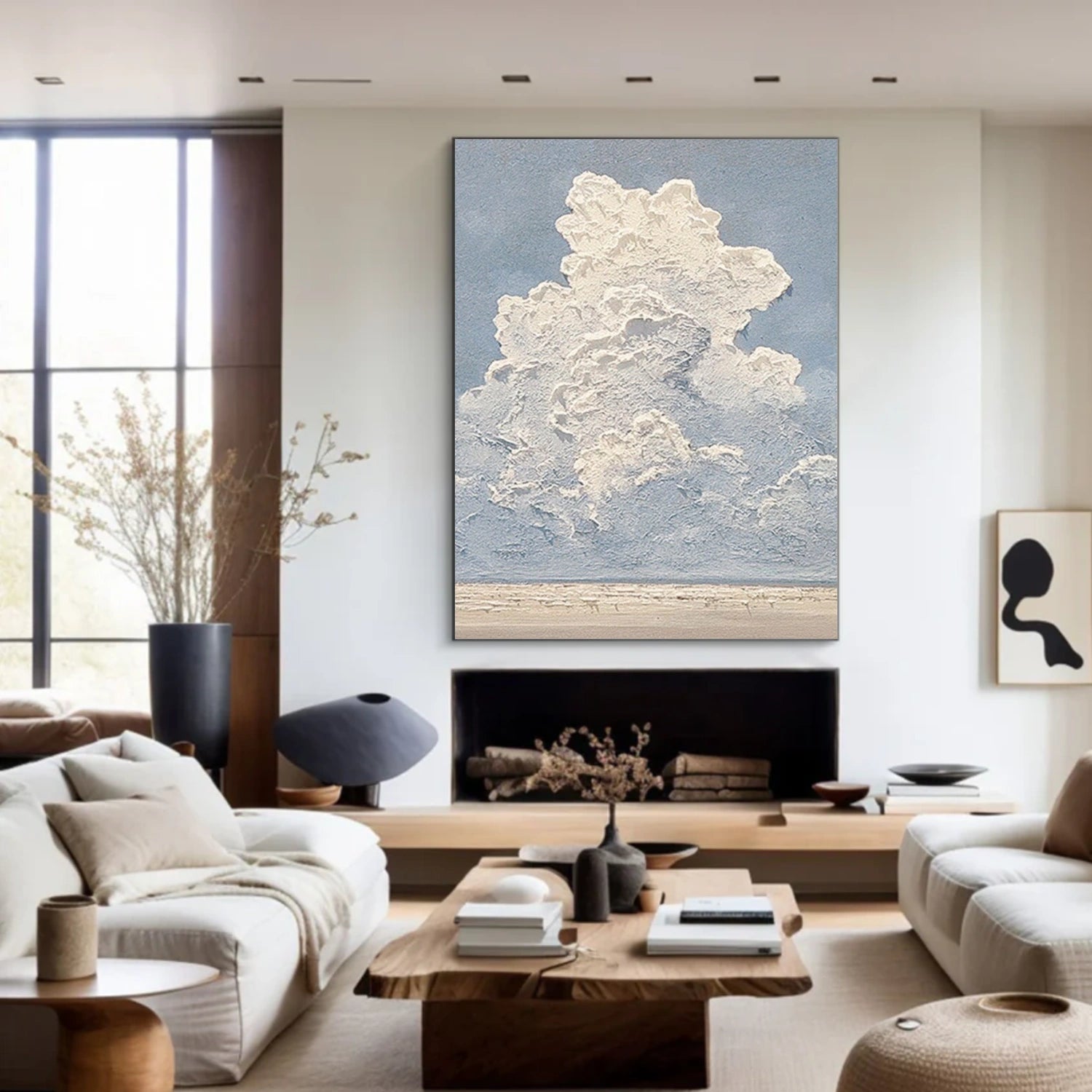 Ocean And Sky Abstract Textured Wall Art #OS087