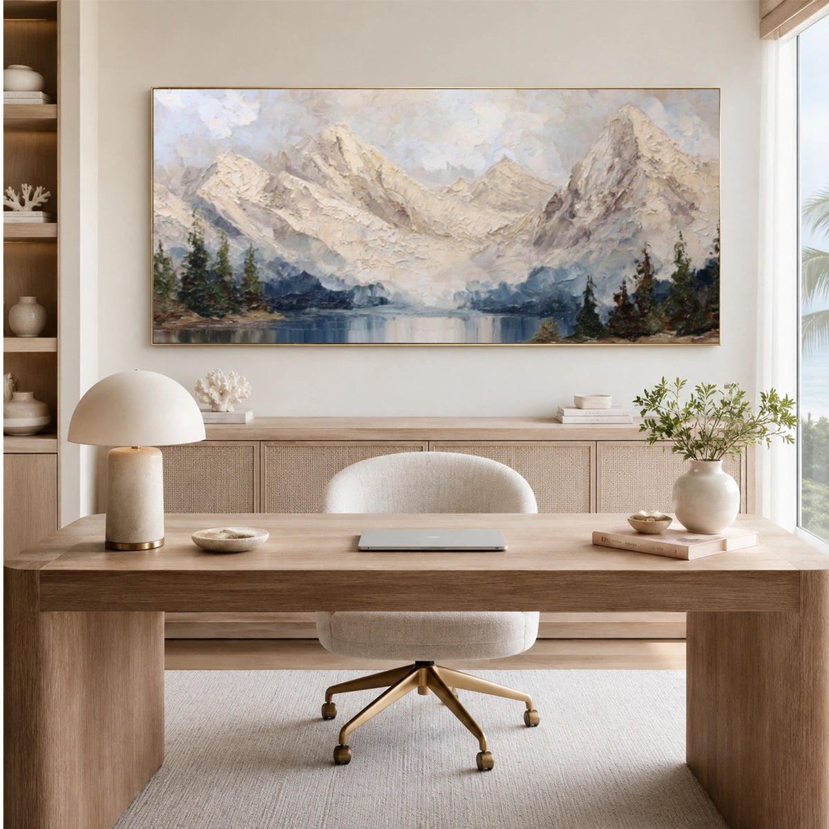 Abstract Mountain Textured Canvas Art #MO087
