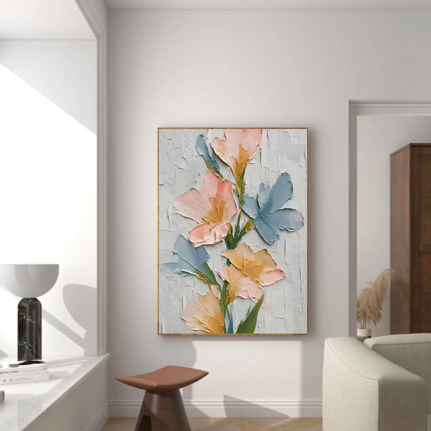 Flower Abstract Textured Wall Art #FP124