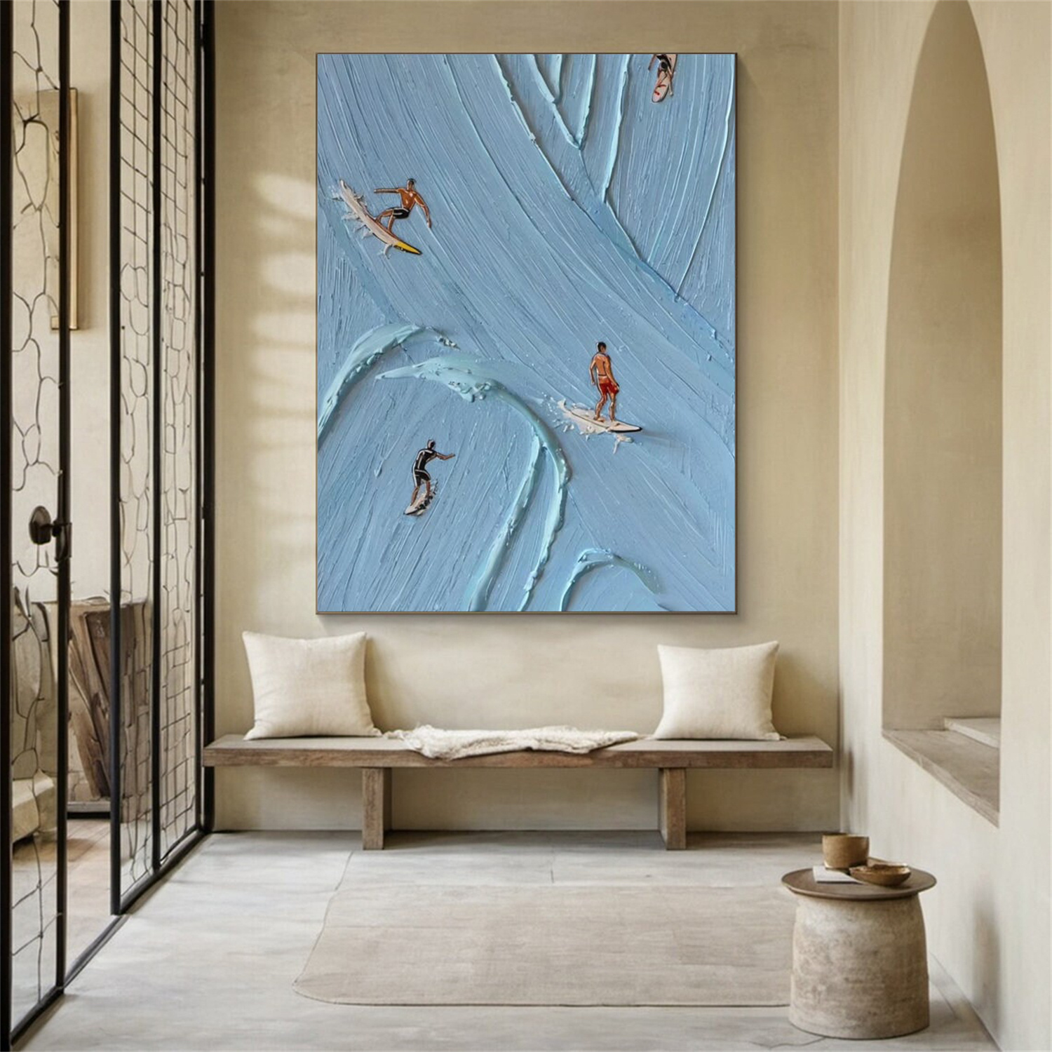 Surfing Sport Textured Wall Art #MS107