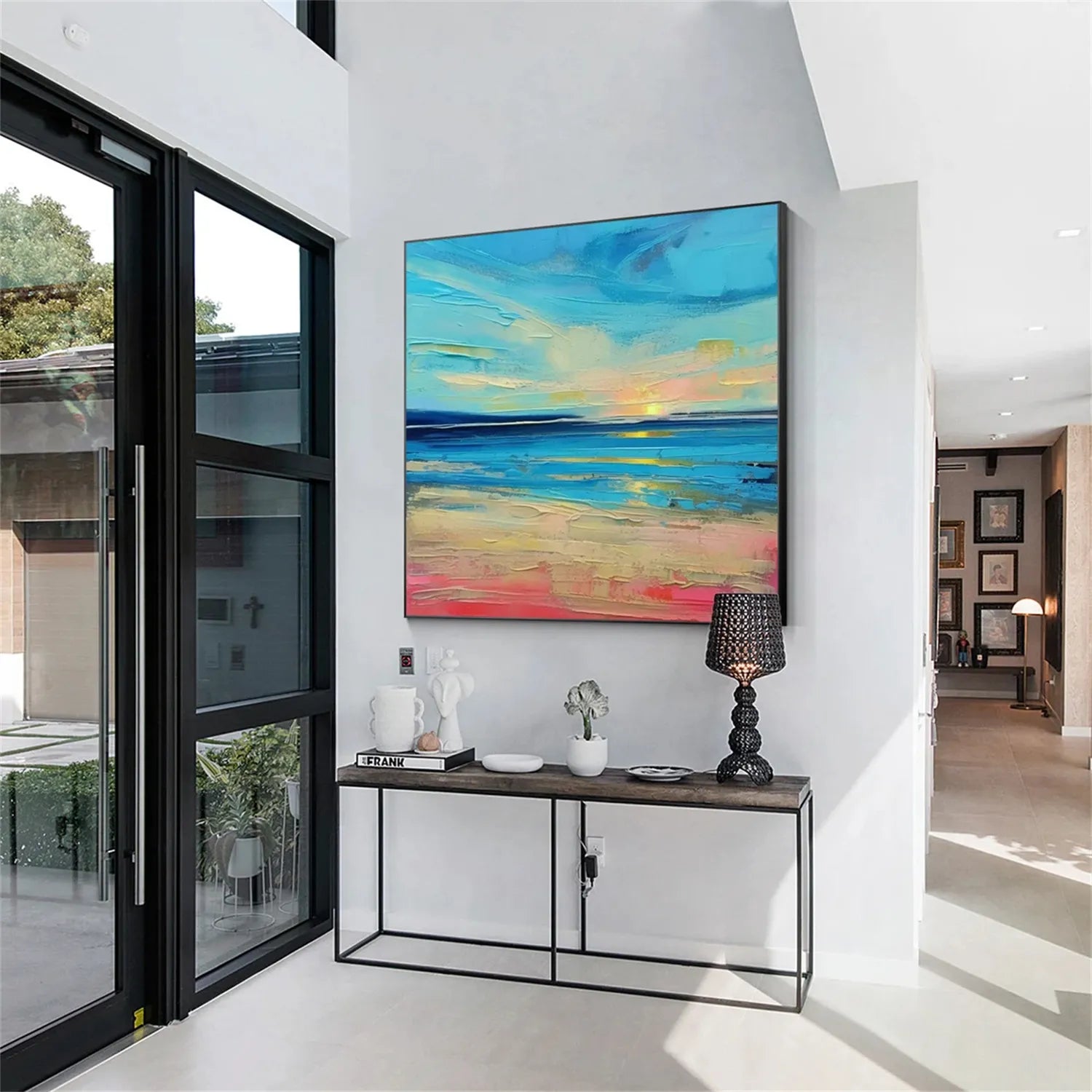 Colorful Abstract Textured Painting Canvas #AT056