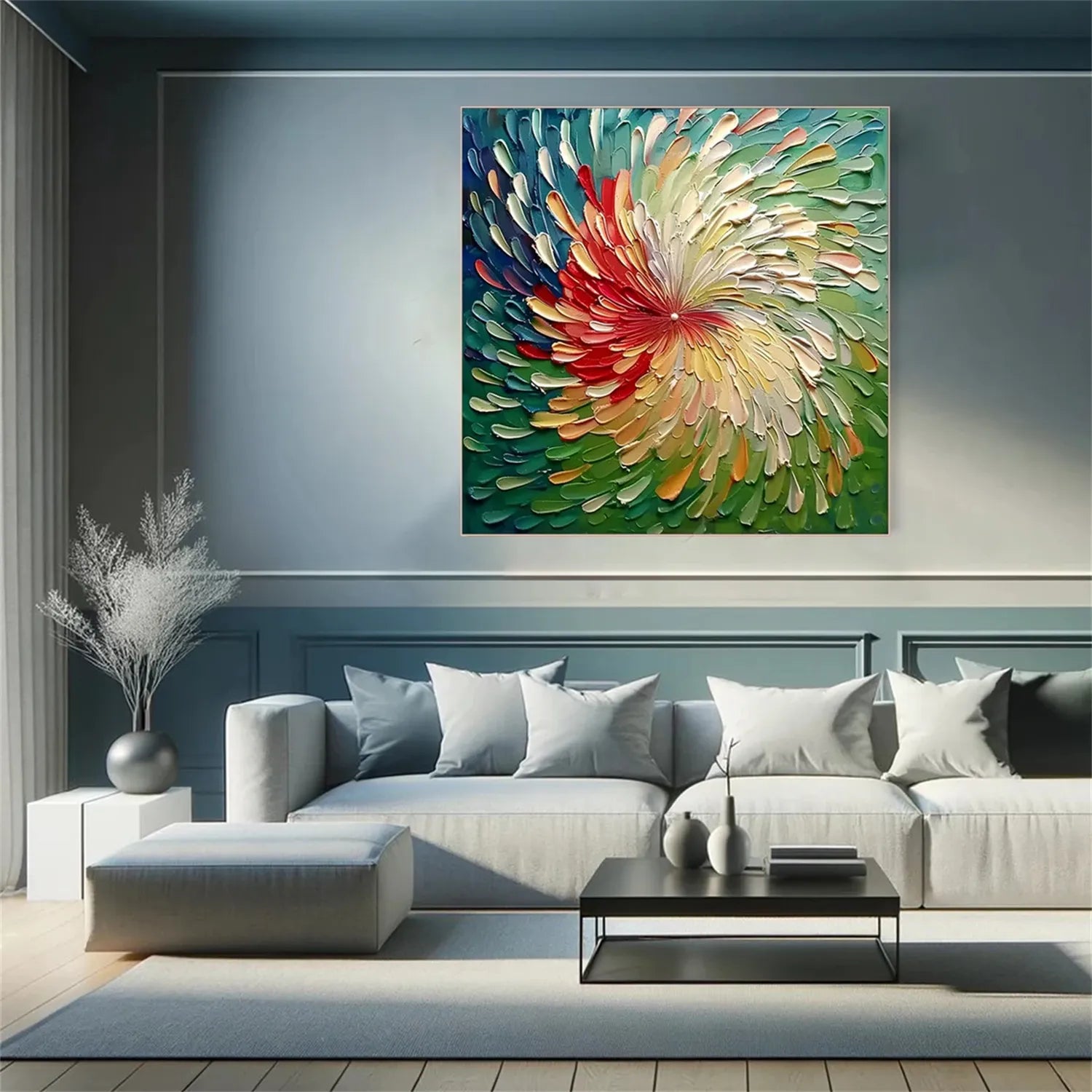 Colorful Abstract Textured Painting Canvas #AT051