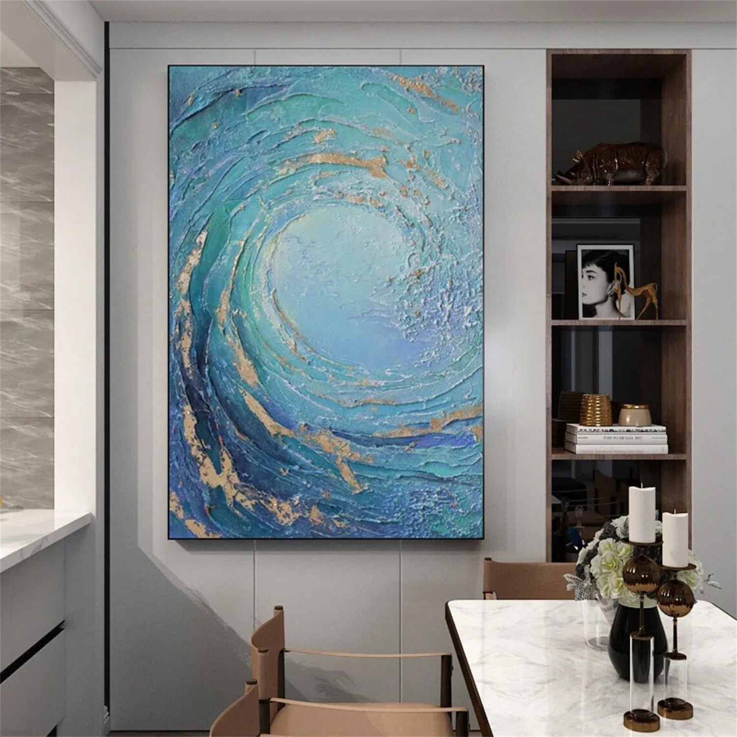 Ocean Textured Painting Canvas #OP010