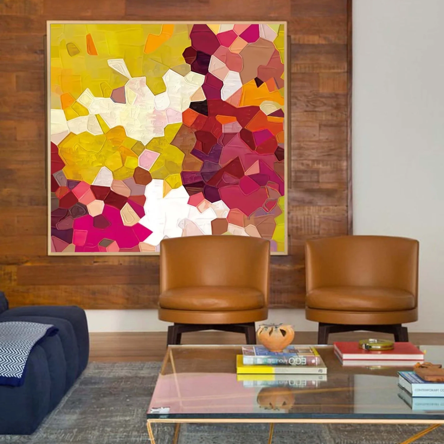 Colorful Abstract Textured Painting Canvas #AT027