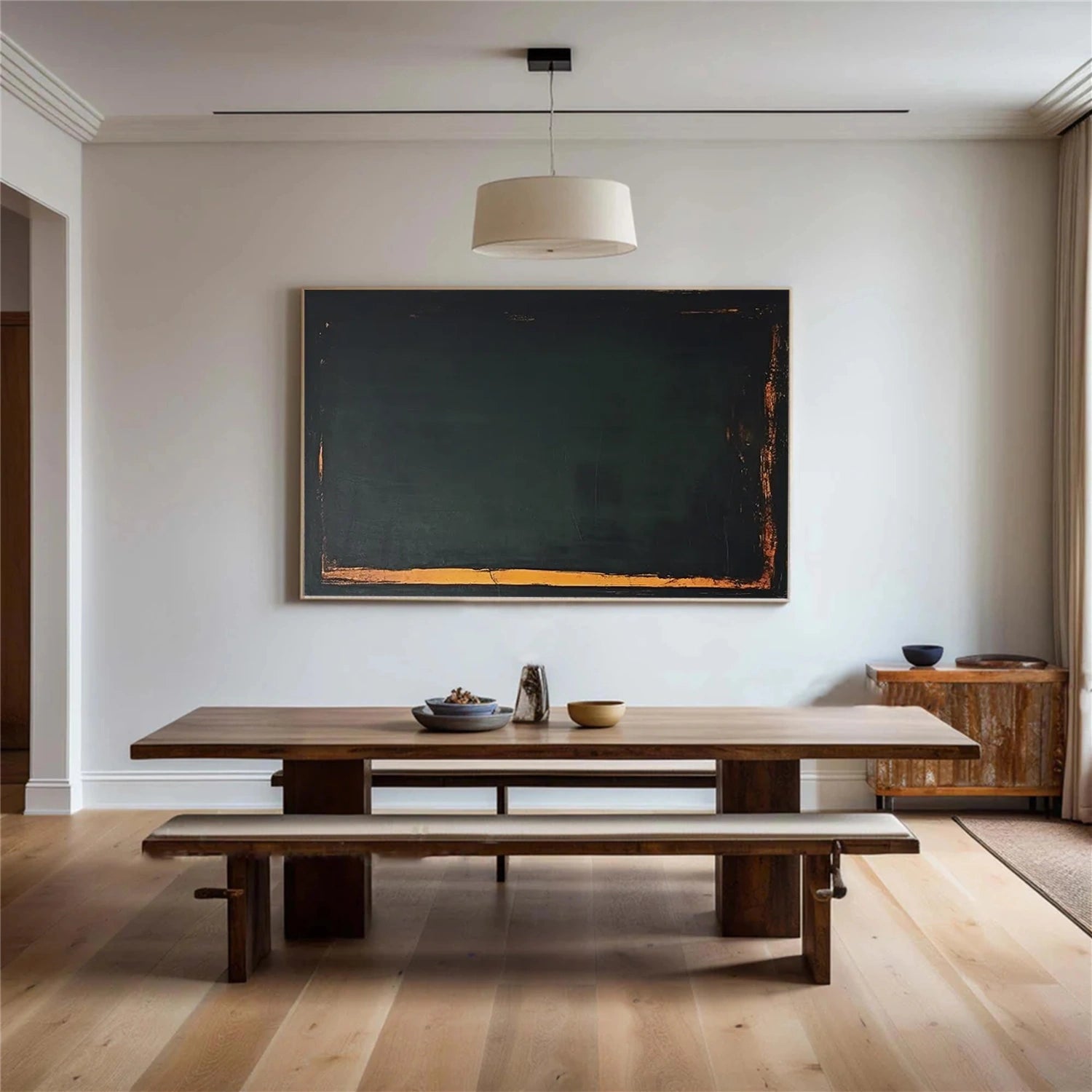 Black Minimalist Canvas Art #MT189