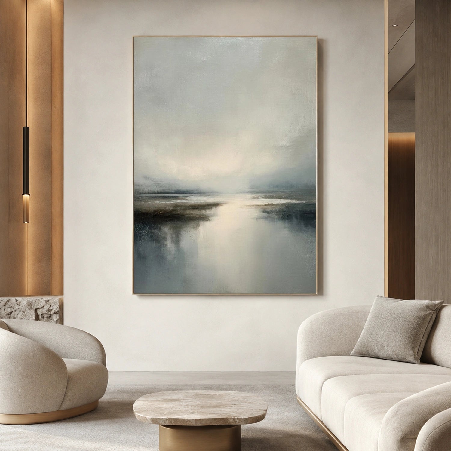 Ocean And Sky Abstract Wall Art #OS194