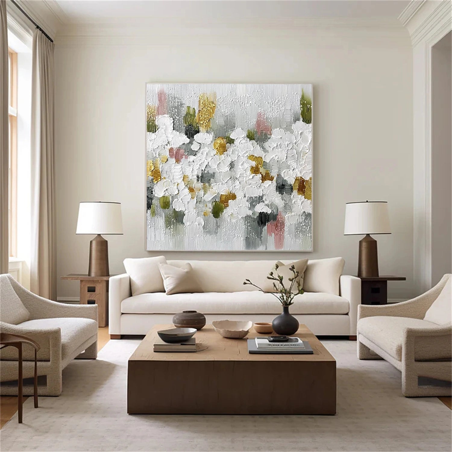Flower Abstract Textured Wall Art #FP183