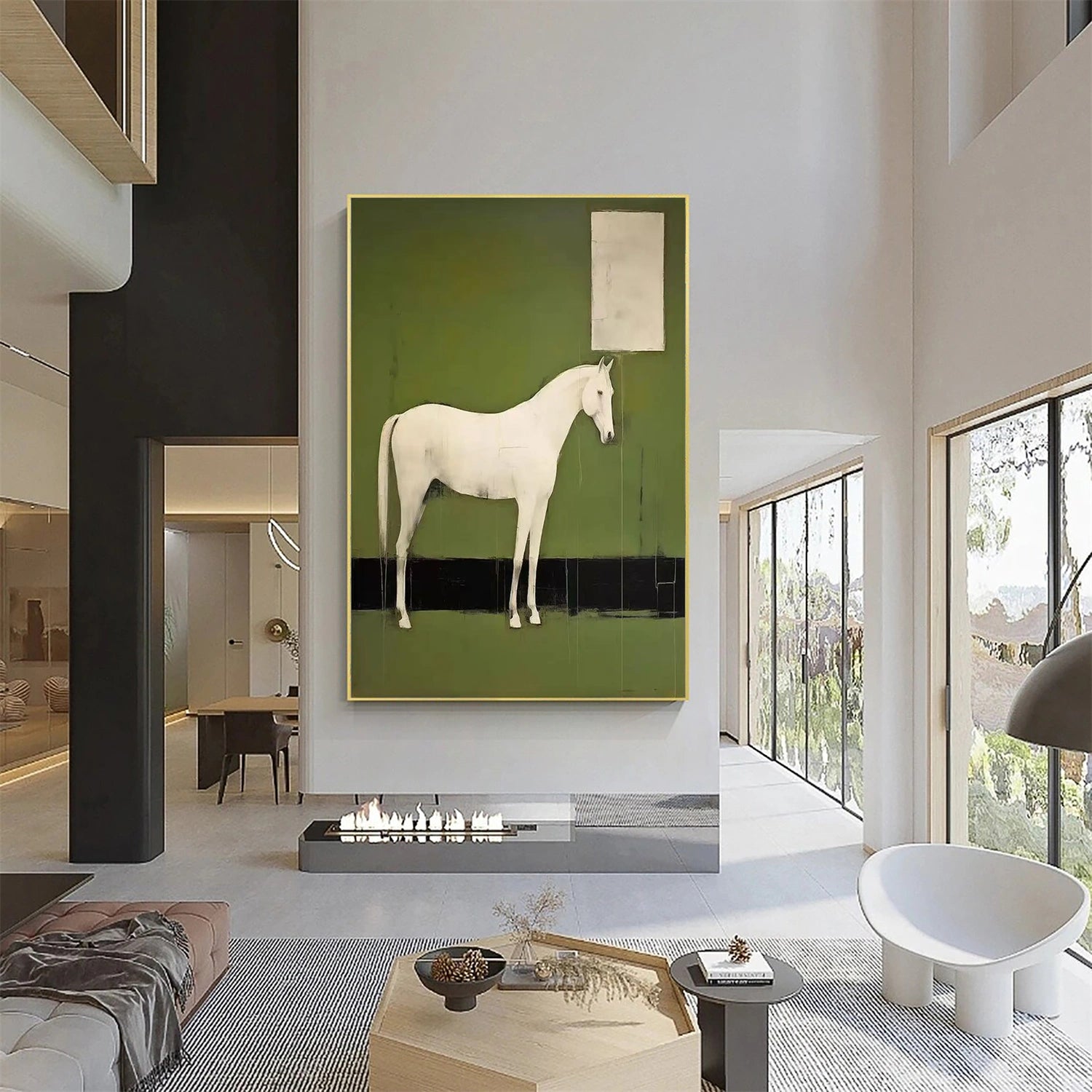 Abstract Animal Horse Wall Art #AC056