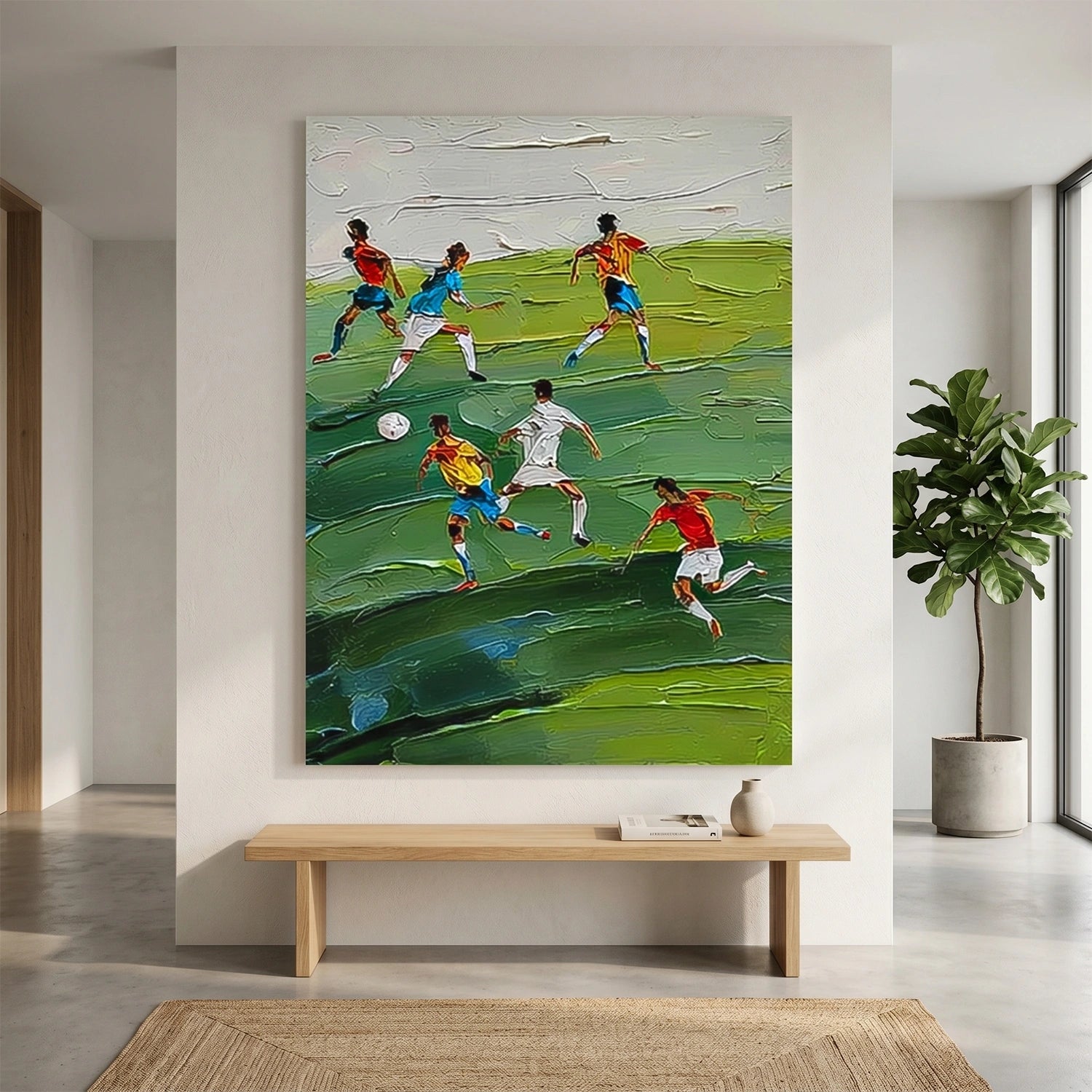 Football Sport Textured Wall Art #MS116
