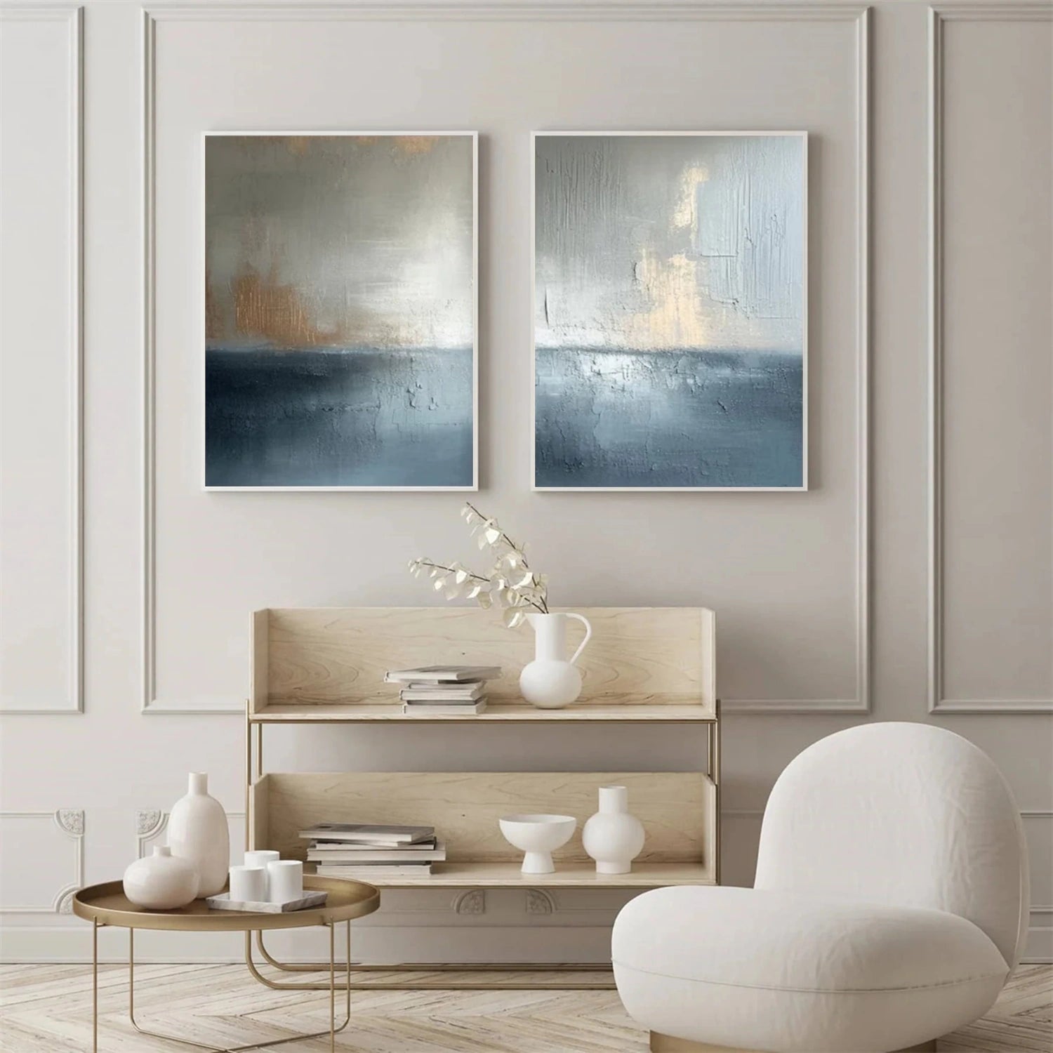 Abstract Canvas Wall Art Set of 2 #AP261