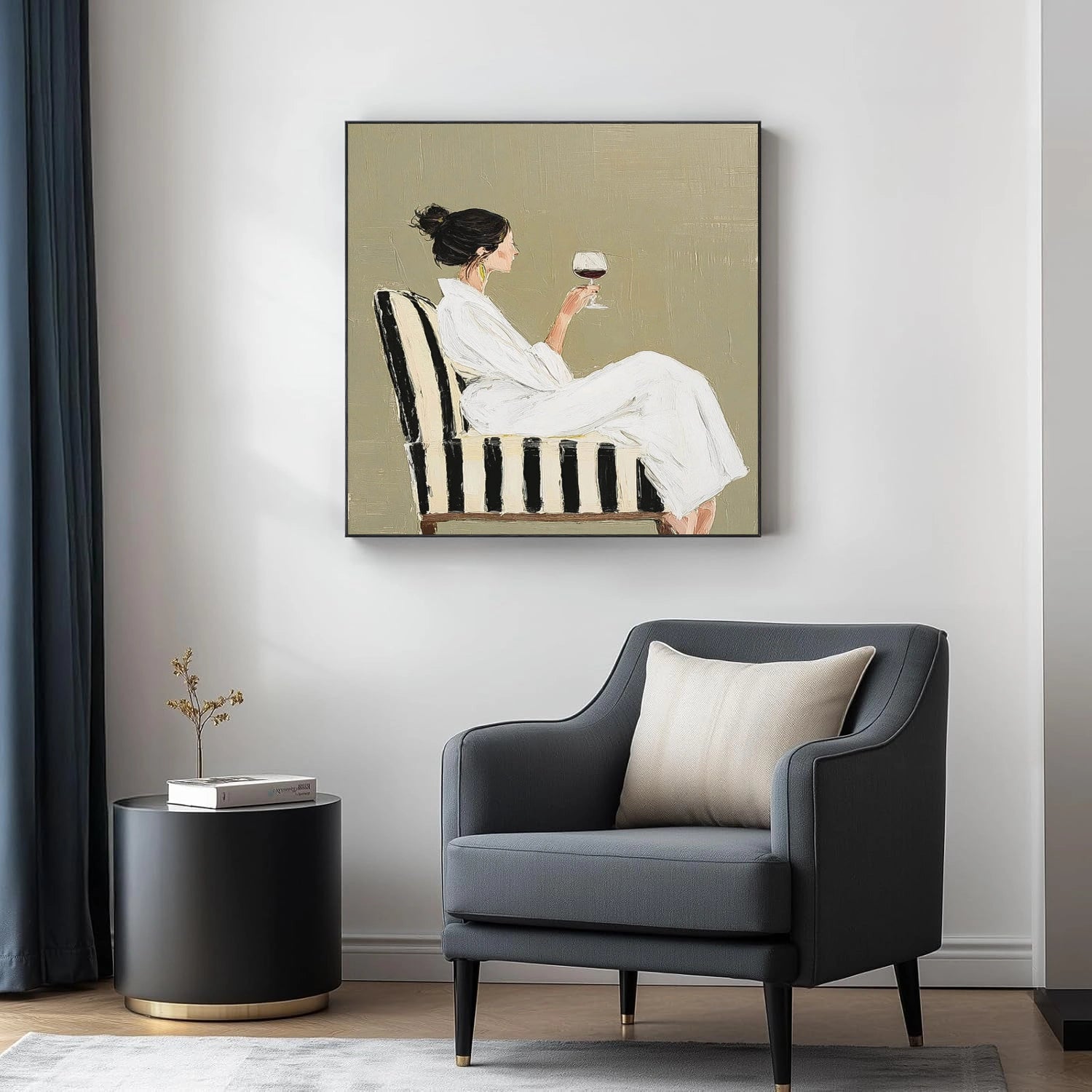 Abstract Portrait Canvas Art #AE113