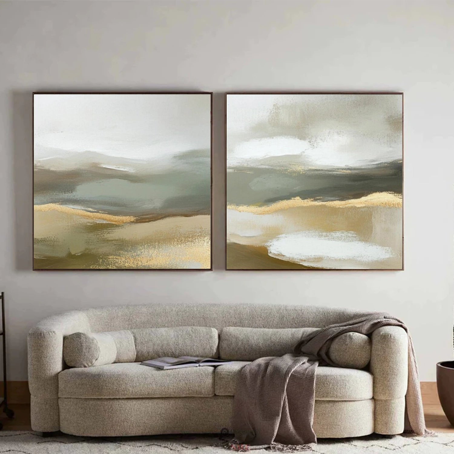 Abstract Canvas Wall Art Set of 2 #AP324