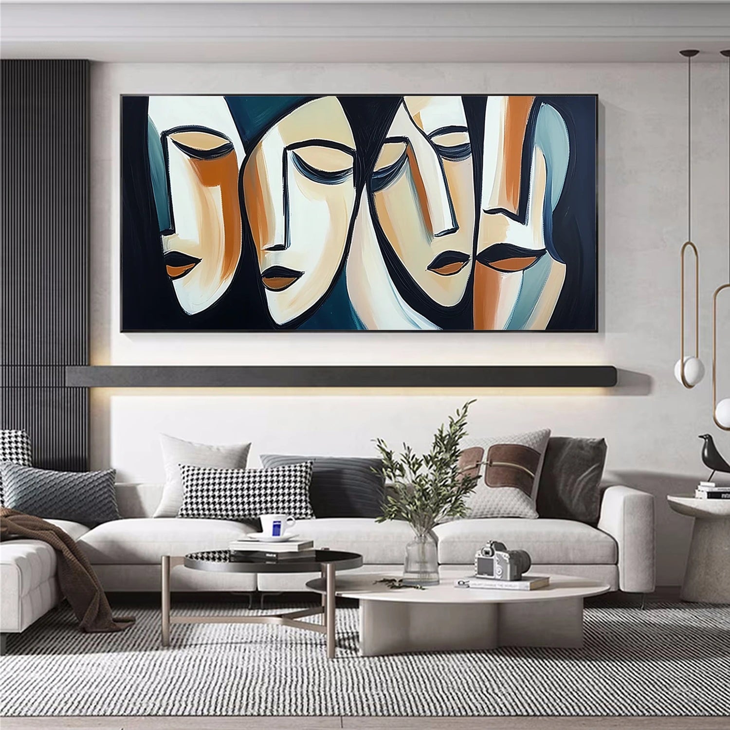 Abstract Portrait Canvas Art #AE144