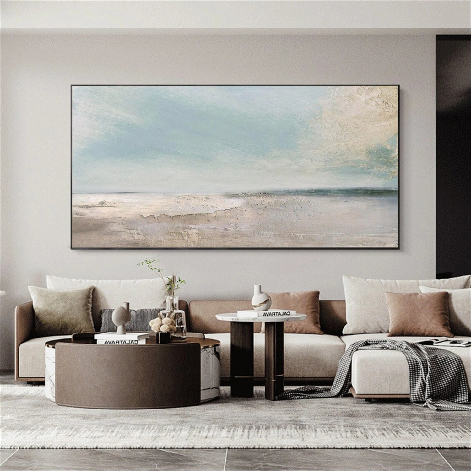 Ocean And Sky Abstract Wall Art #OS073