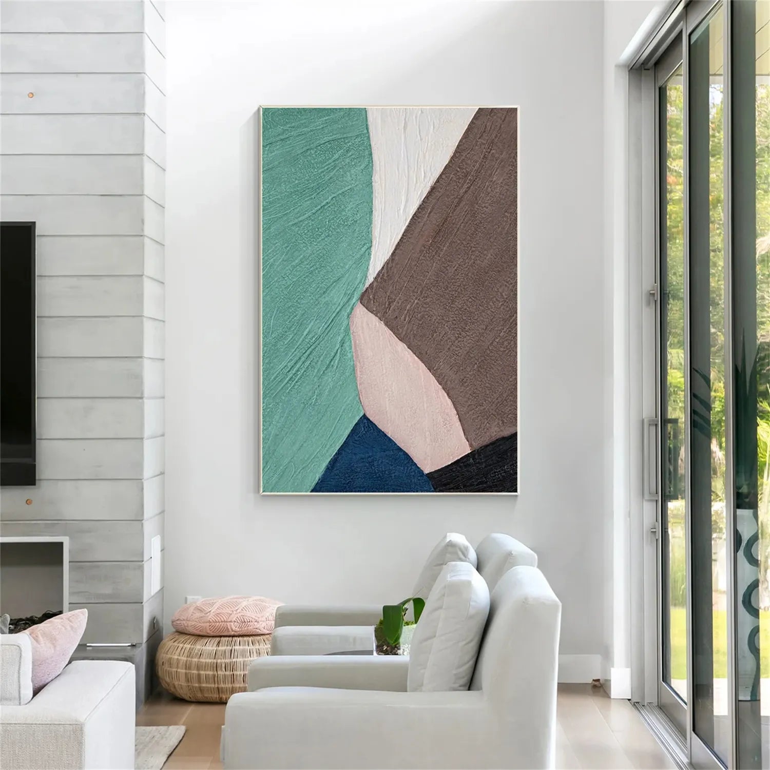 Colorful Minimalist Textured Painting Canvas #MT022