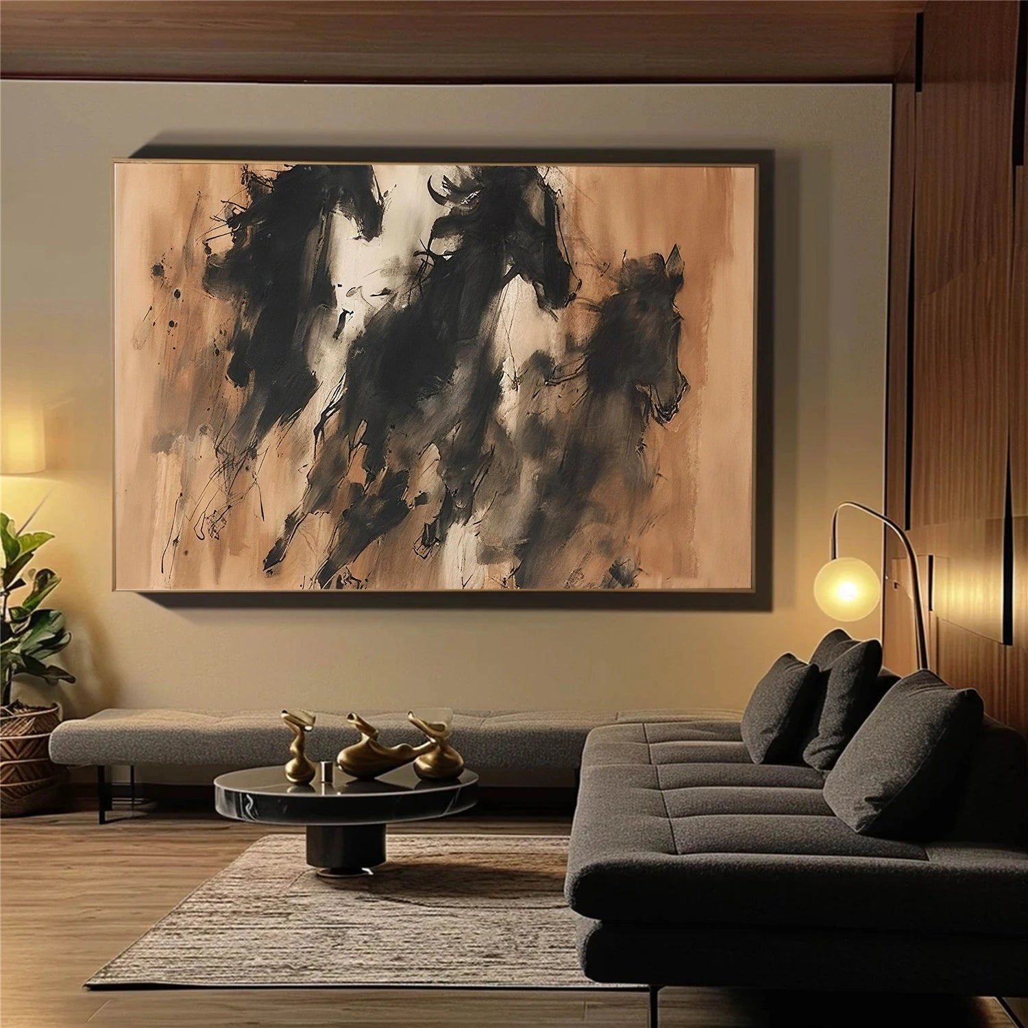 Abstract Animal Horse Wall Art #AC083