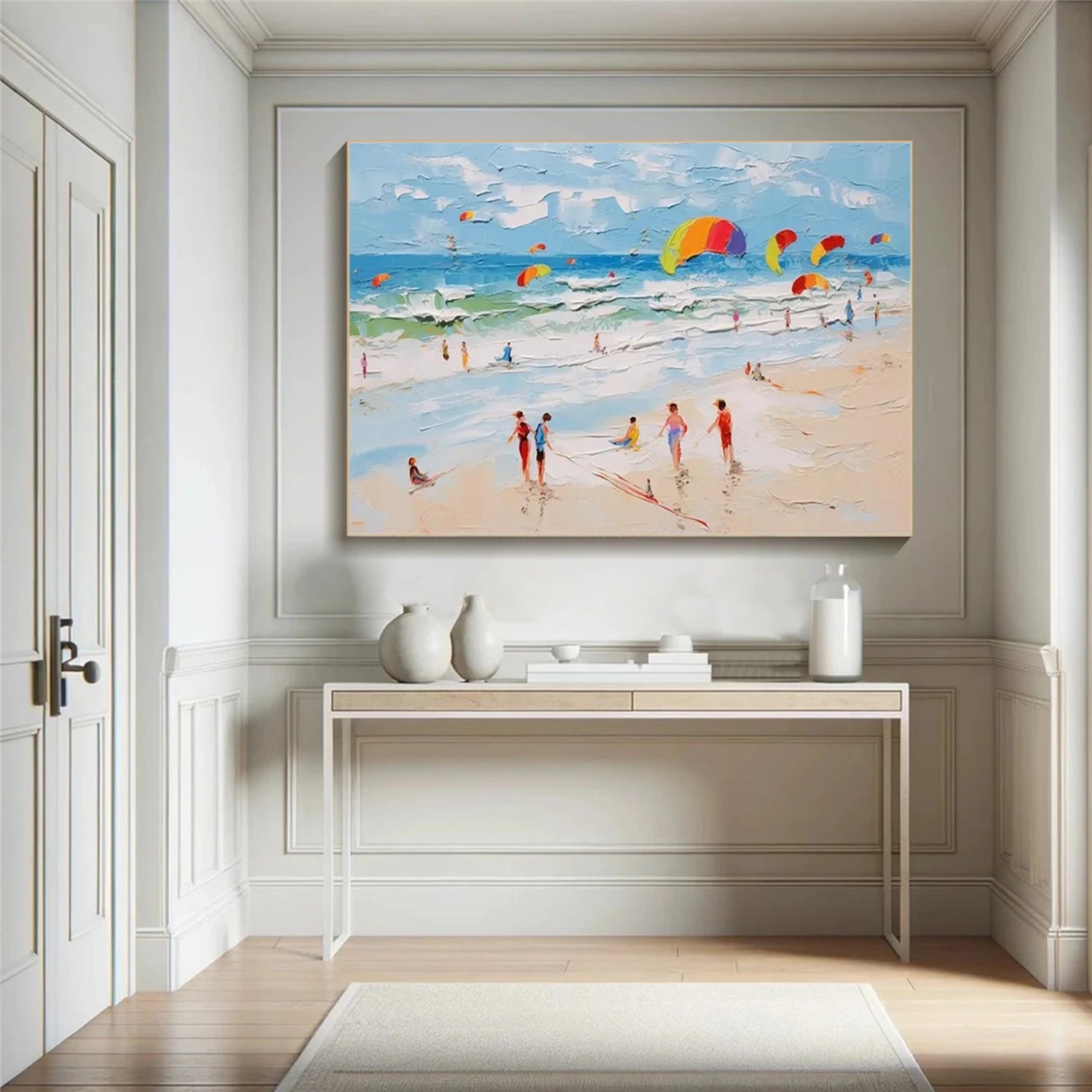Ocean And Sky Abstract Textured Wall Art #OS060
