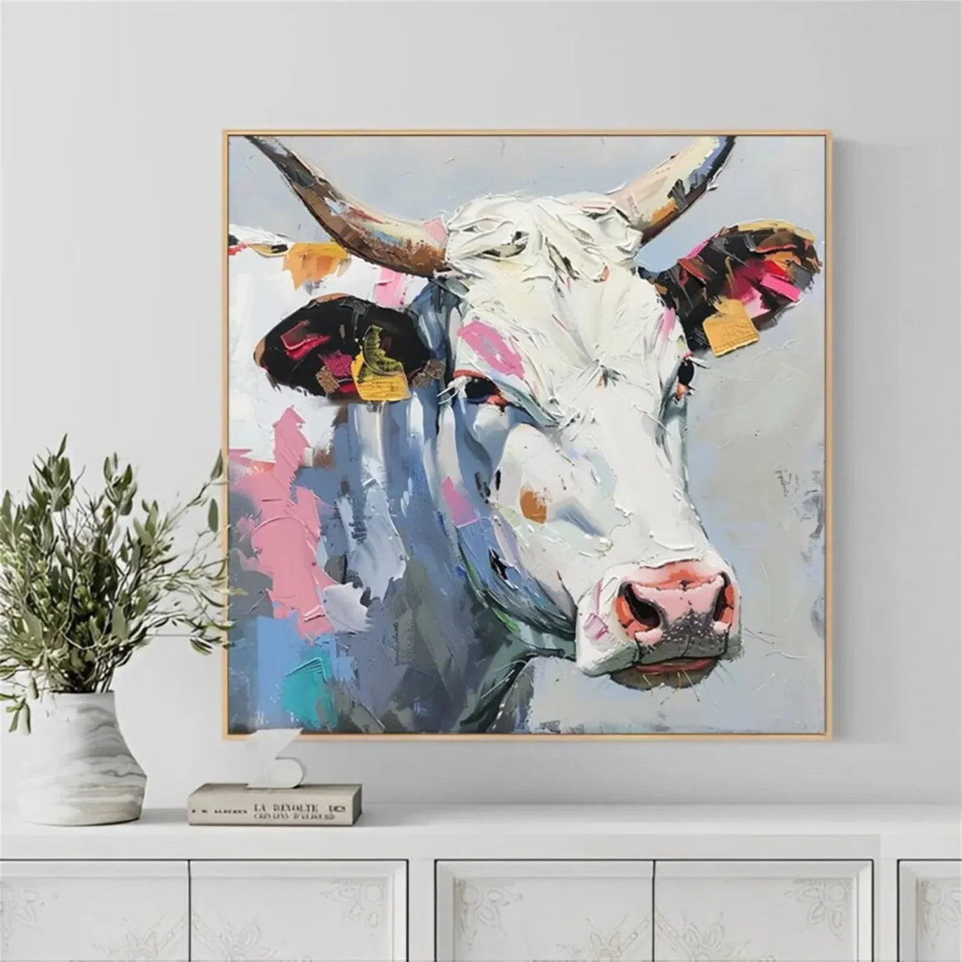 Animal Textured Canvas Art Painting #AC035