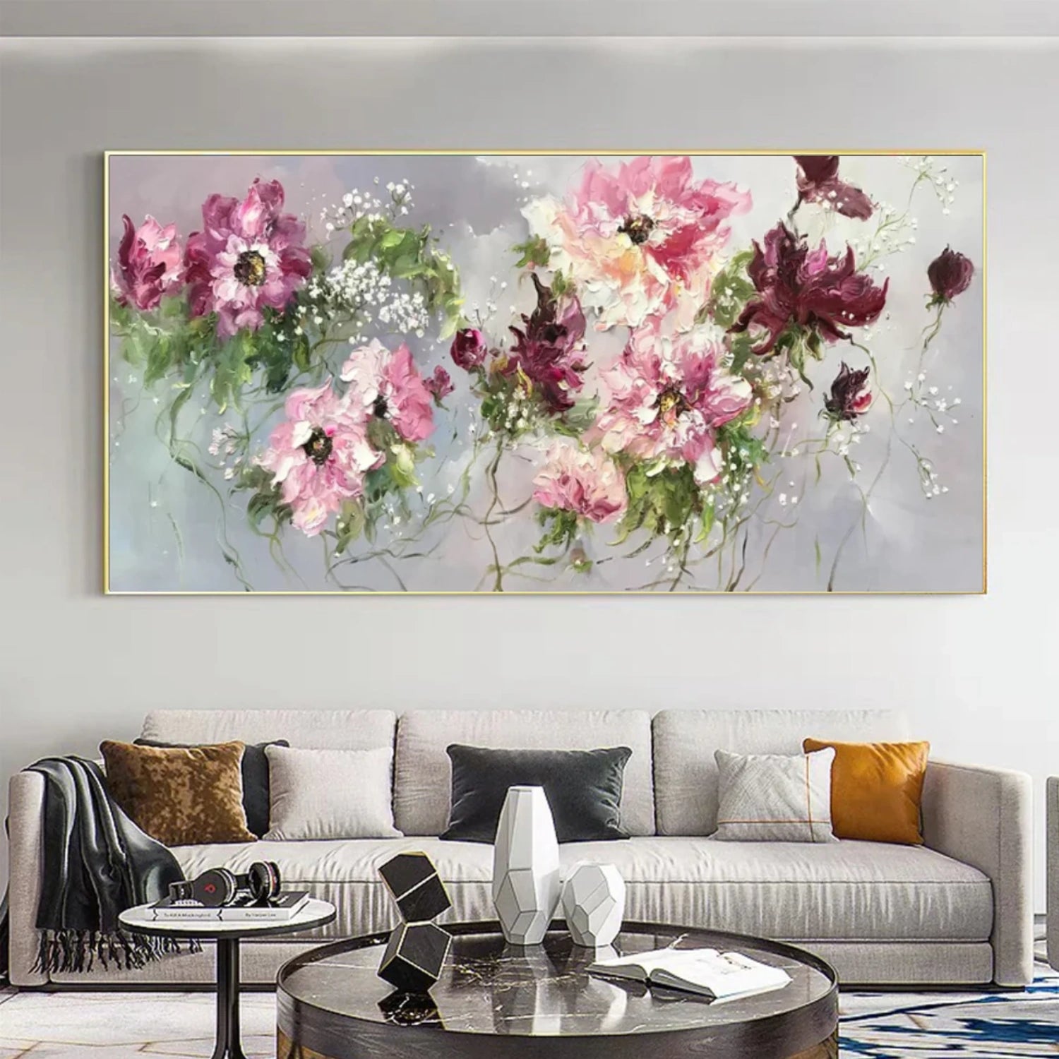 Colorful Flower Abstract Wall Art #FP143