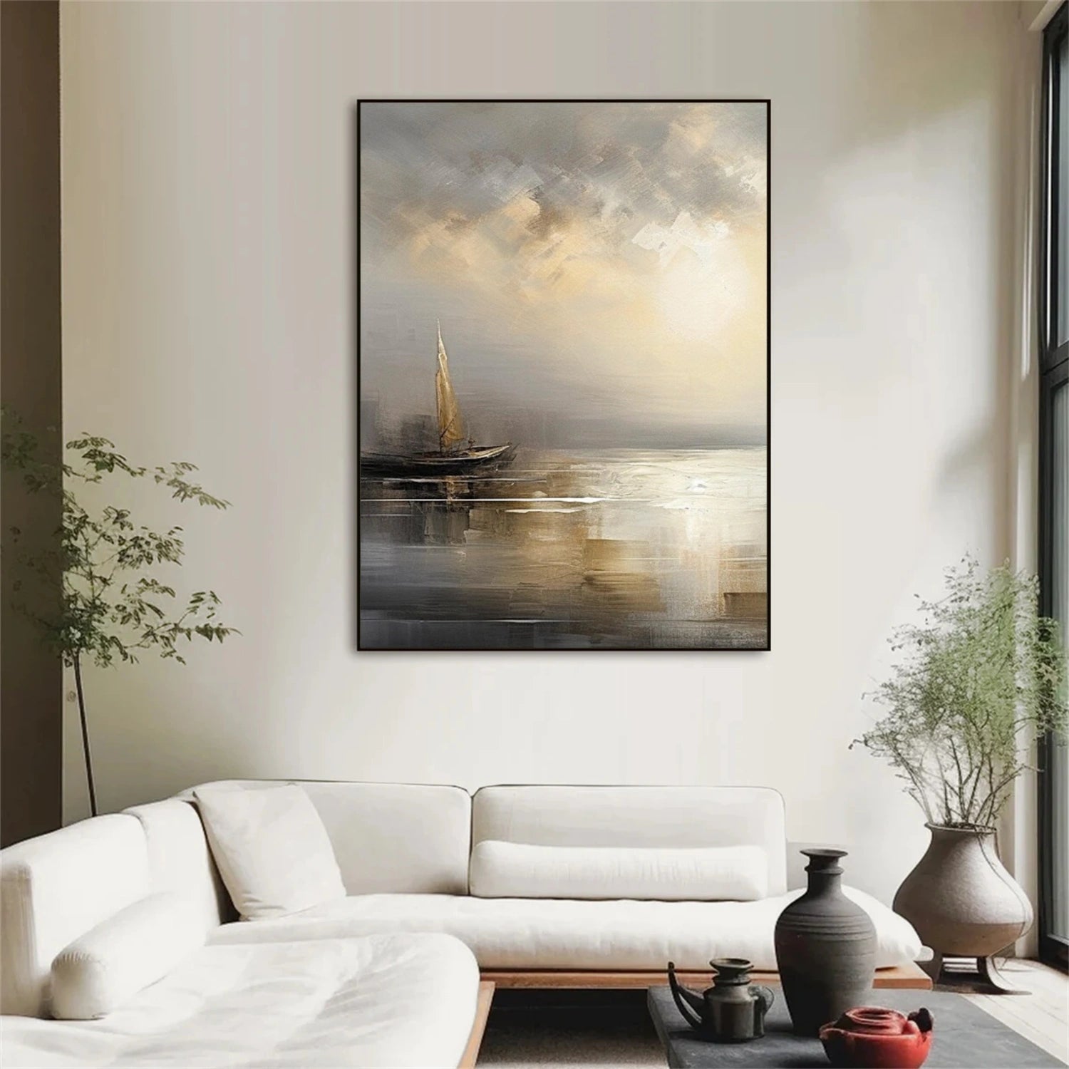 Ocean And Sky Abstract Wall Art #OS079