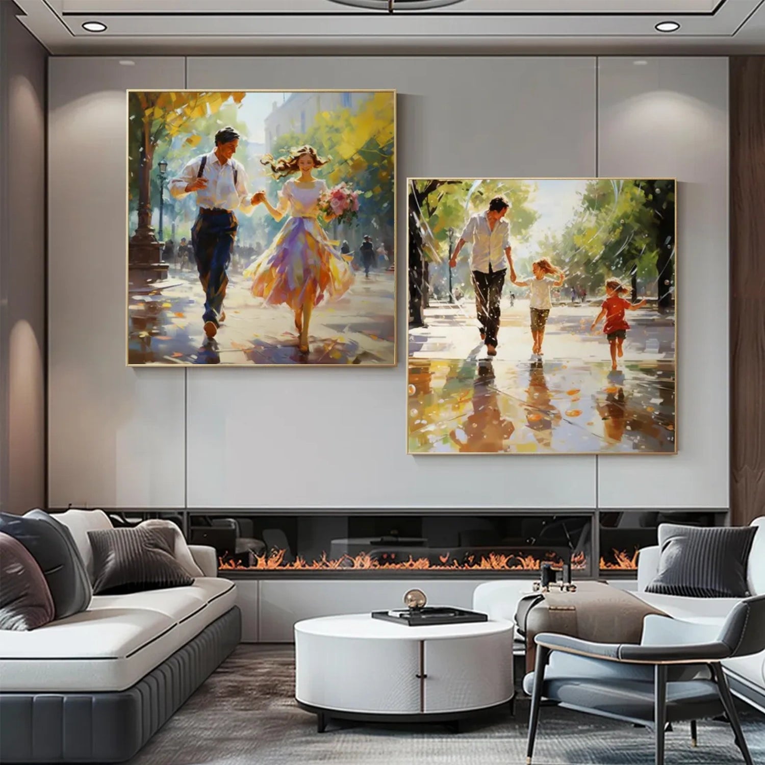 Abstract Portrait Canvas Art Set of 2 #AE051