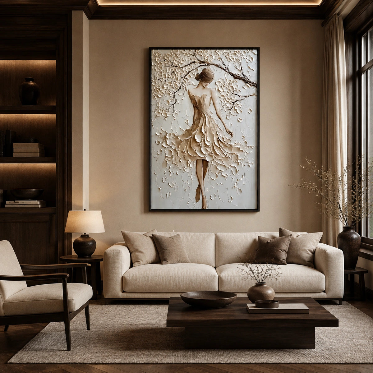 Abstract Portrait Textured Canvas Art #AE158