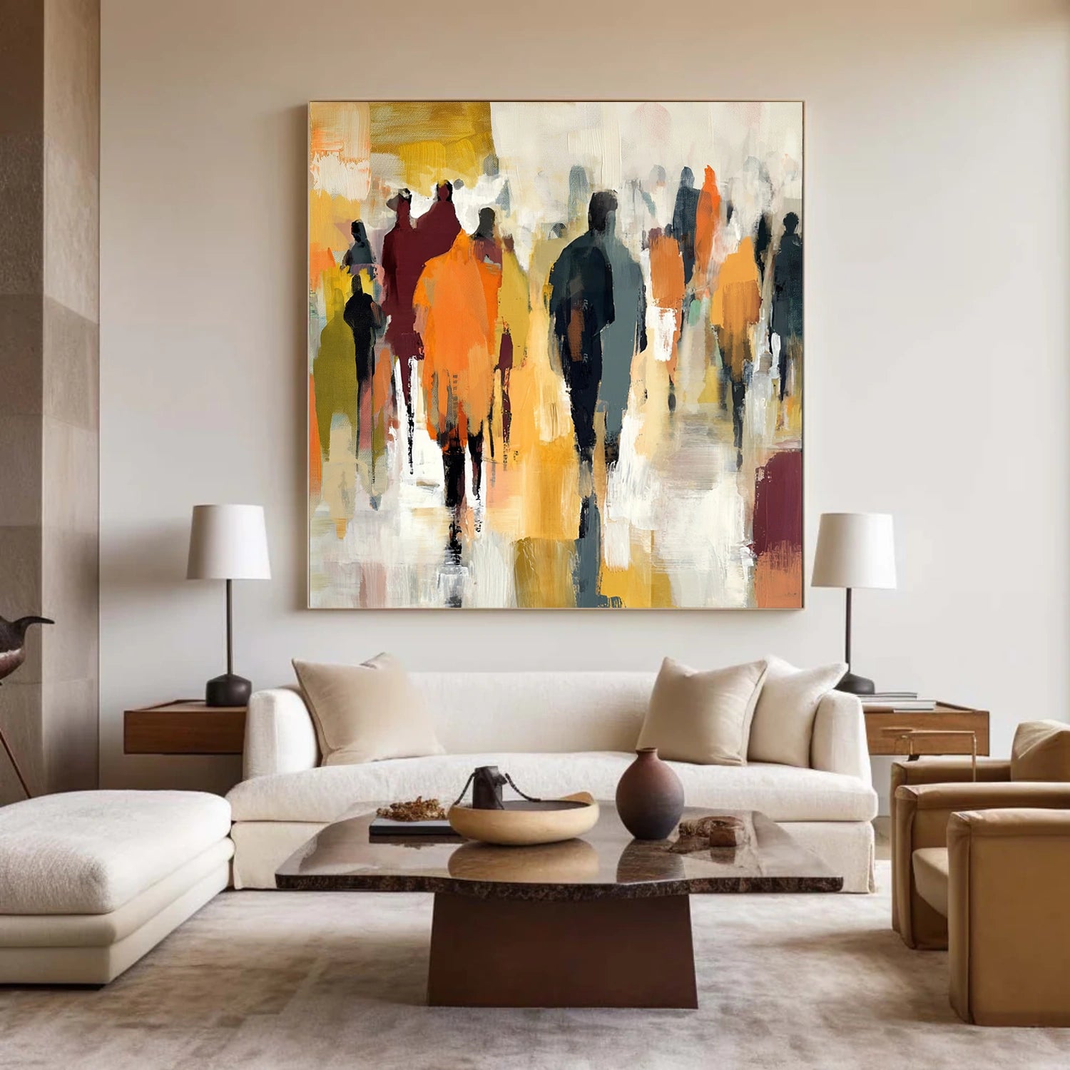Colorful Abstract People Canvas Art #AE074