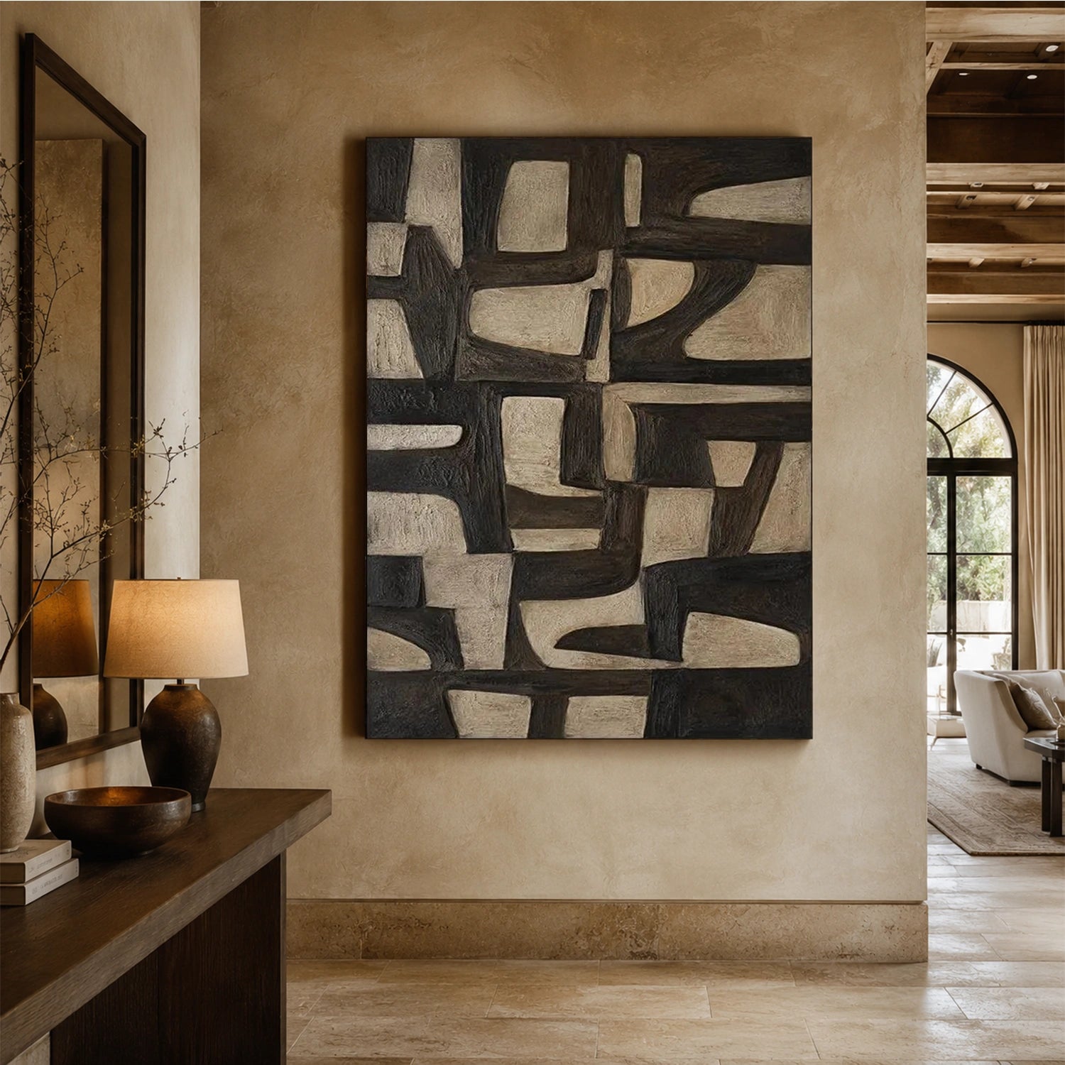 Abstract Canvas Wall Art #AP395