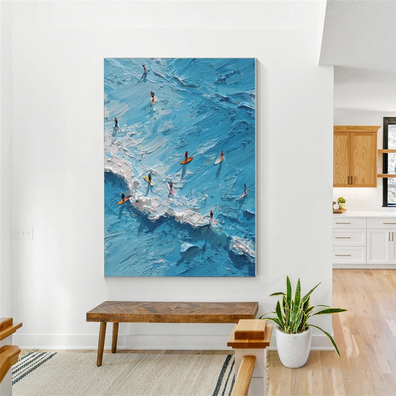Surfing Sport Textured Wall Art #MS012