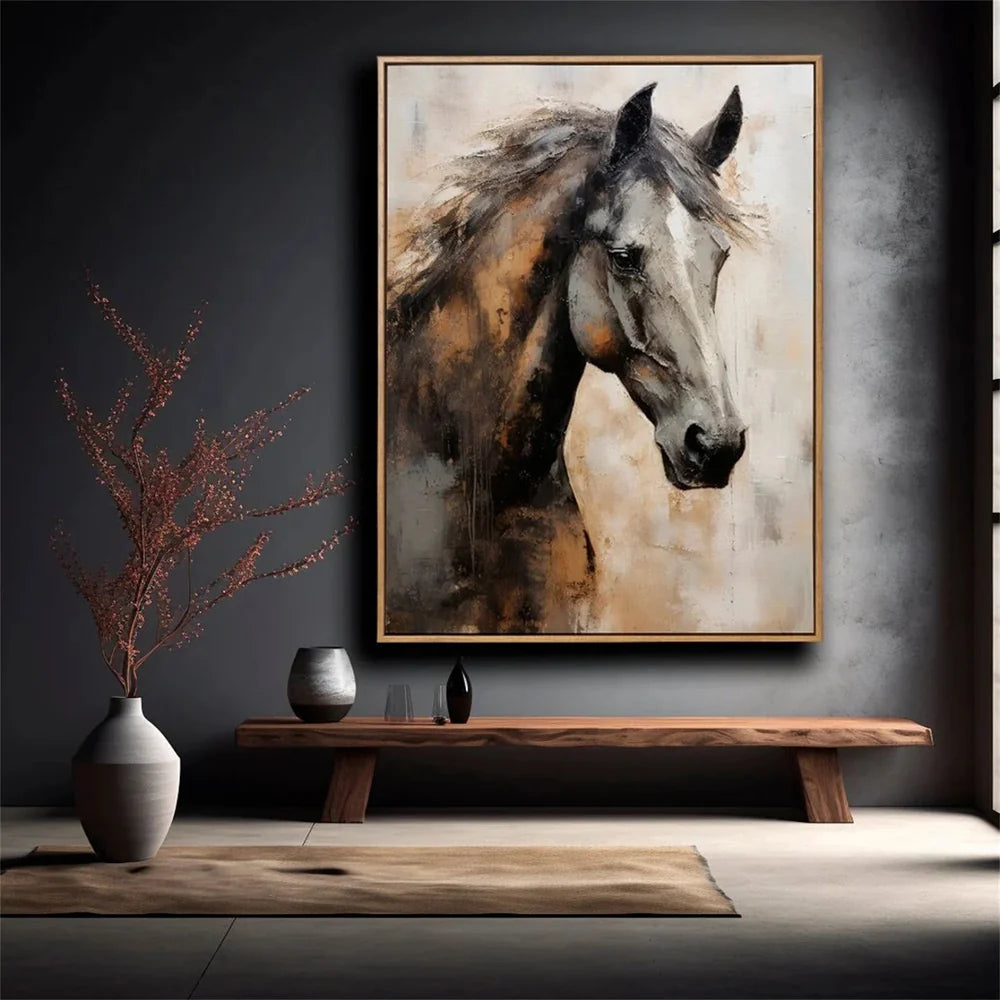 Animal Textured Canvas Art Painting #AC022