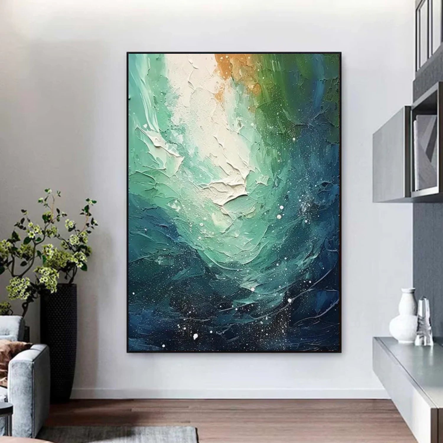 Ocean Abstract Textured Wall Art #OP045