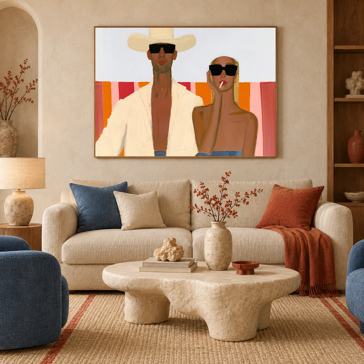 Abstract Portrait Canvas Art #AE183