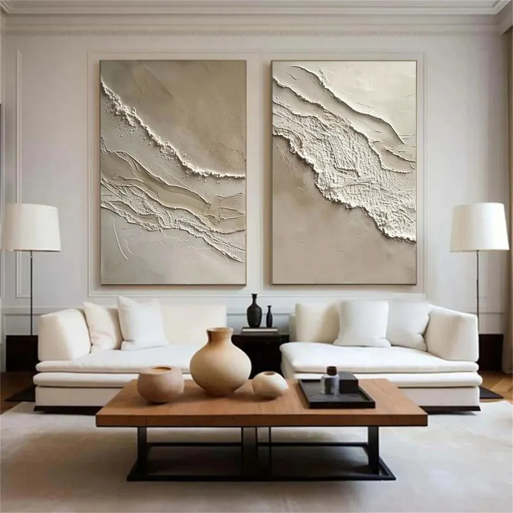 Ocean Textured Painting Canvas Set of 2 #OP028