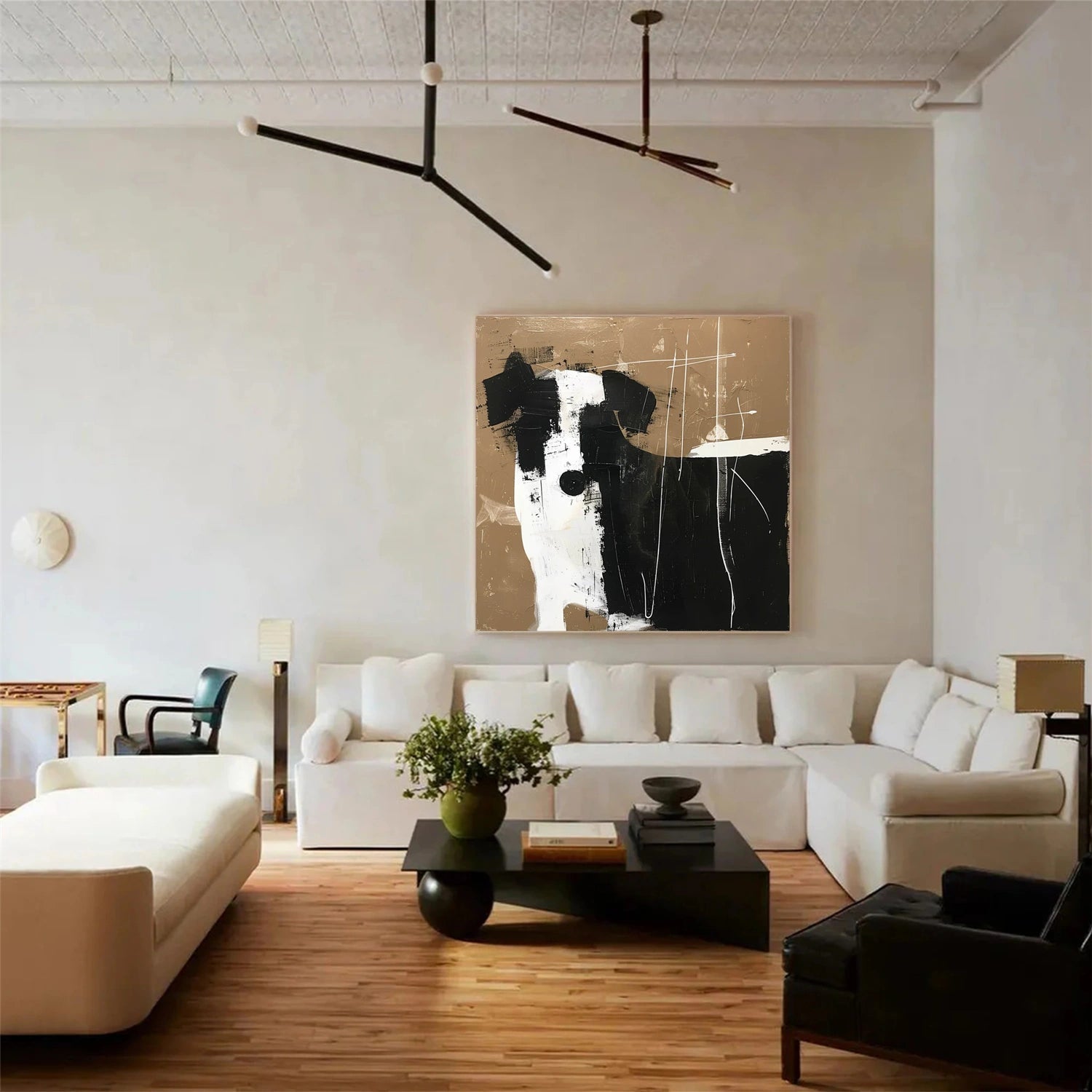 Abstract Animal Dog Wall Art #AC058