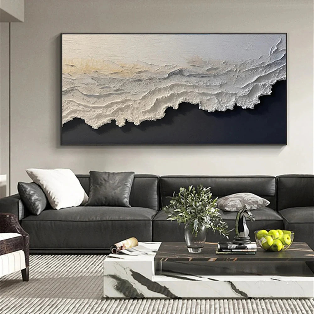 Ocean And Sky Textured Painting Canvas #OS025