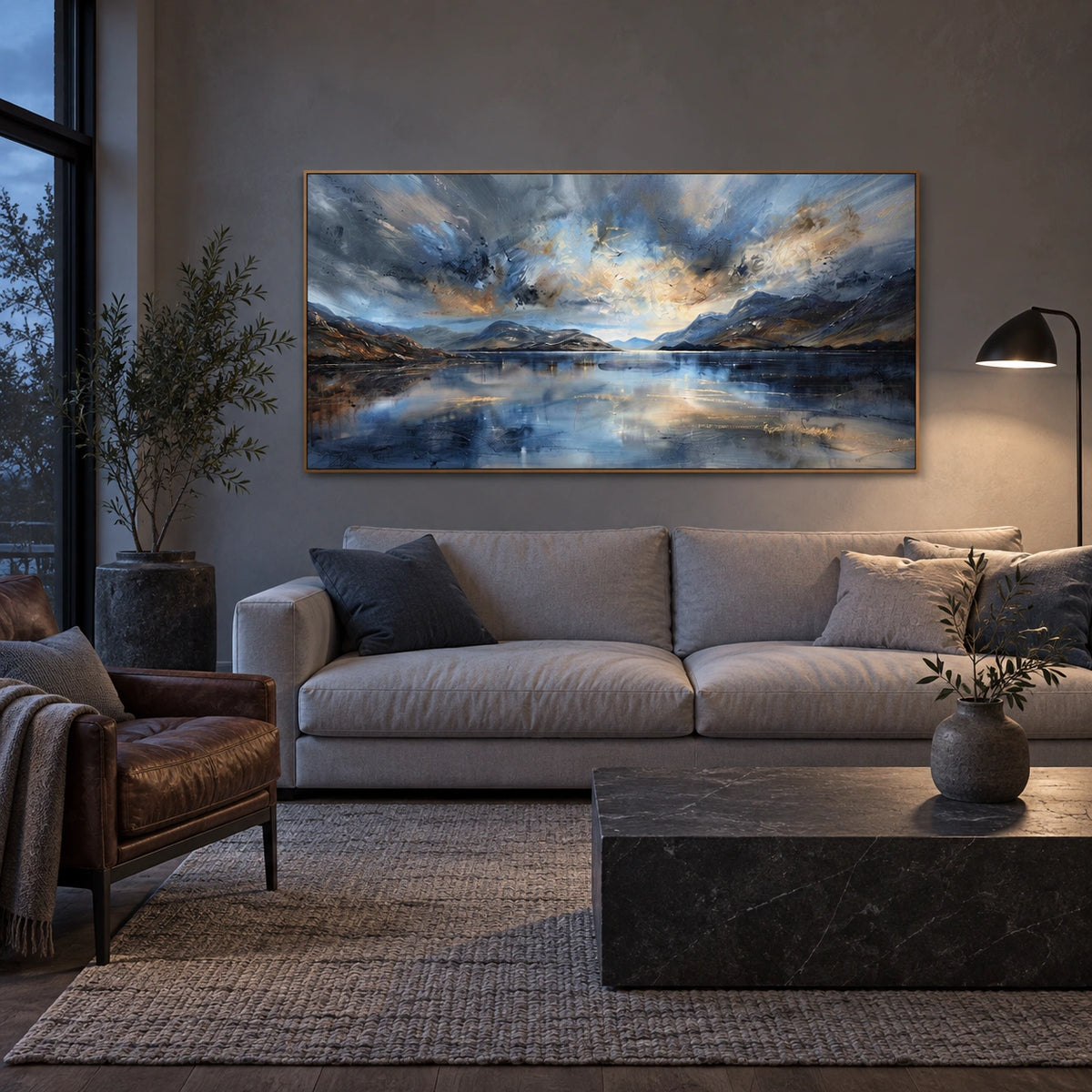 Ocean And Sky Abstract Wall Art #OS234